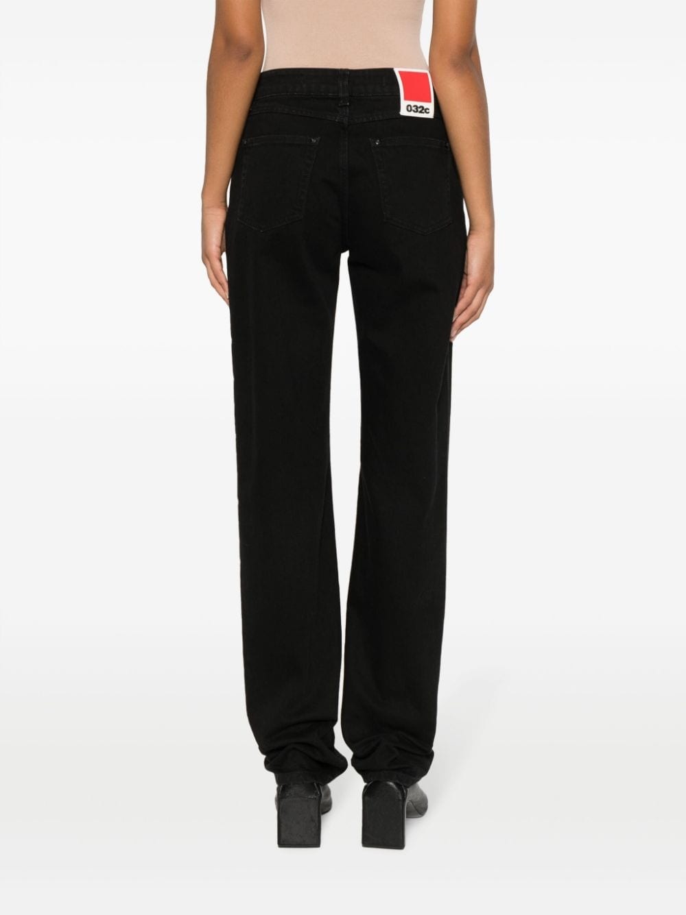 mid-rise straight-leg jeans - 4