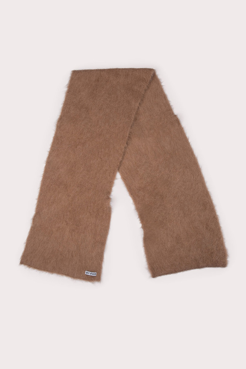 SOLID BRUSHED SCARF CAMEL ALPACA 1