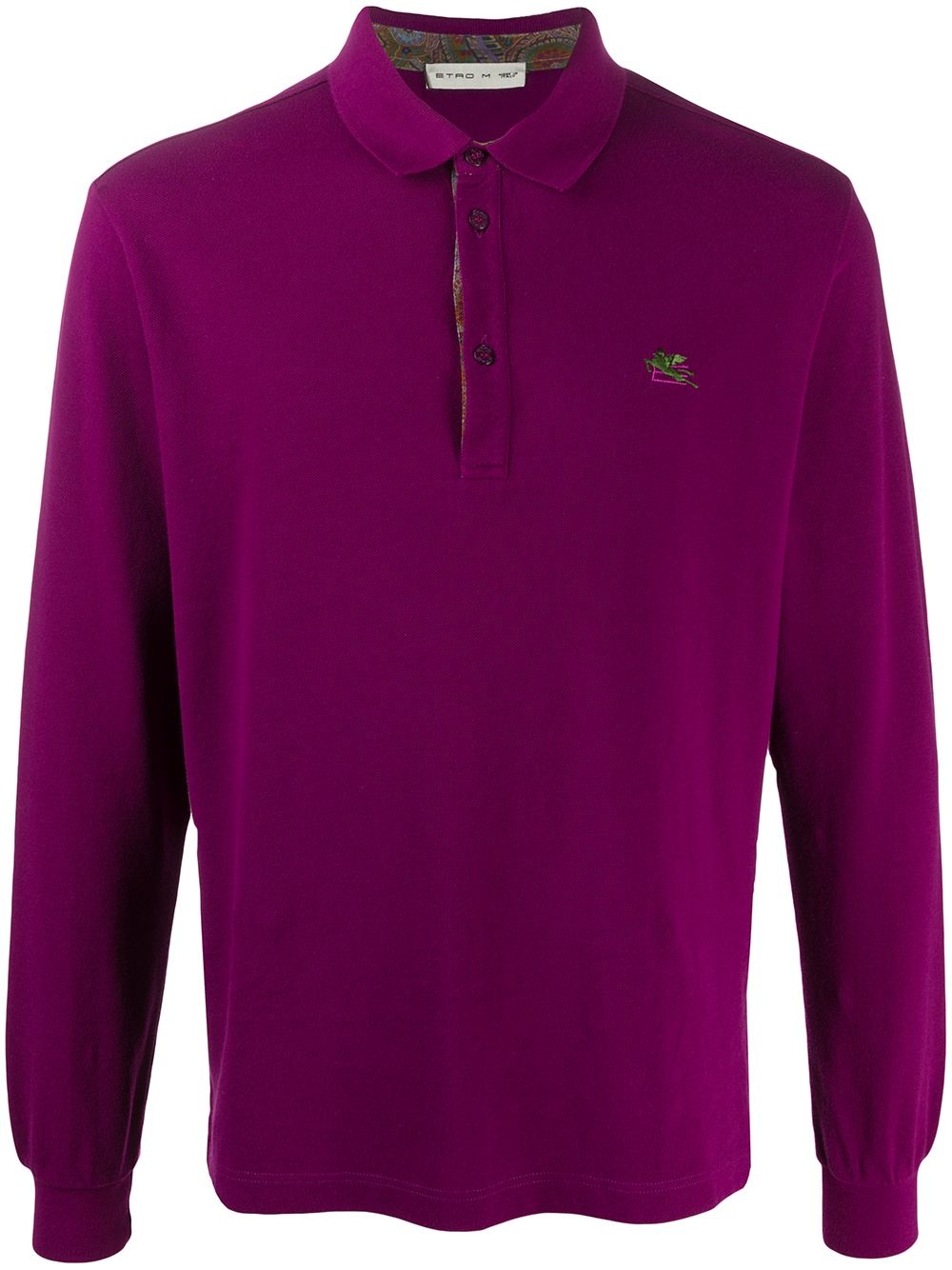 longsleeved cotton polo shirt - 1