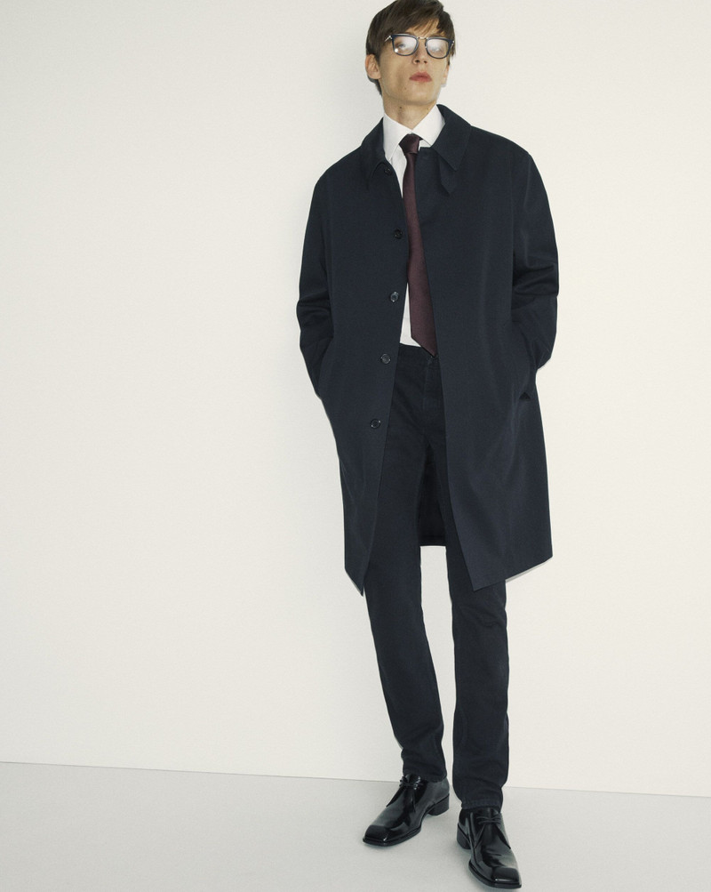 SAINT LAURENT MACKINTOSH COAT IN WATER-REPELLANT CANVAS outlook