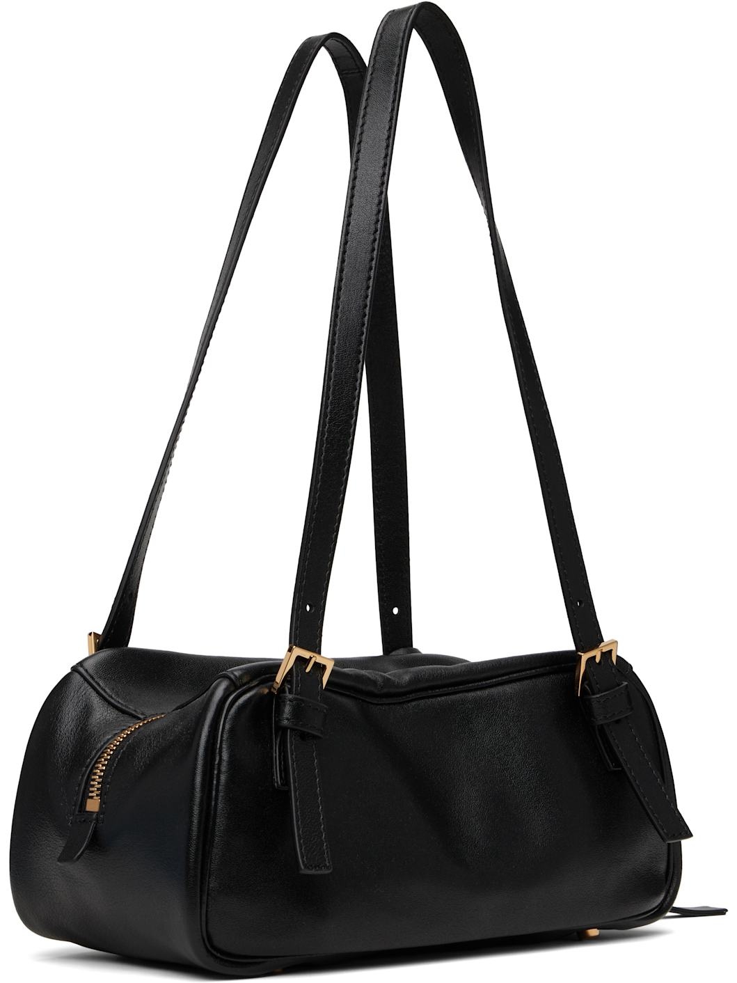 Black 'Versace' Tag Bowling Shoulder Bag - 3