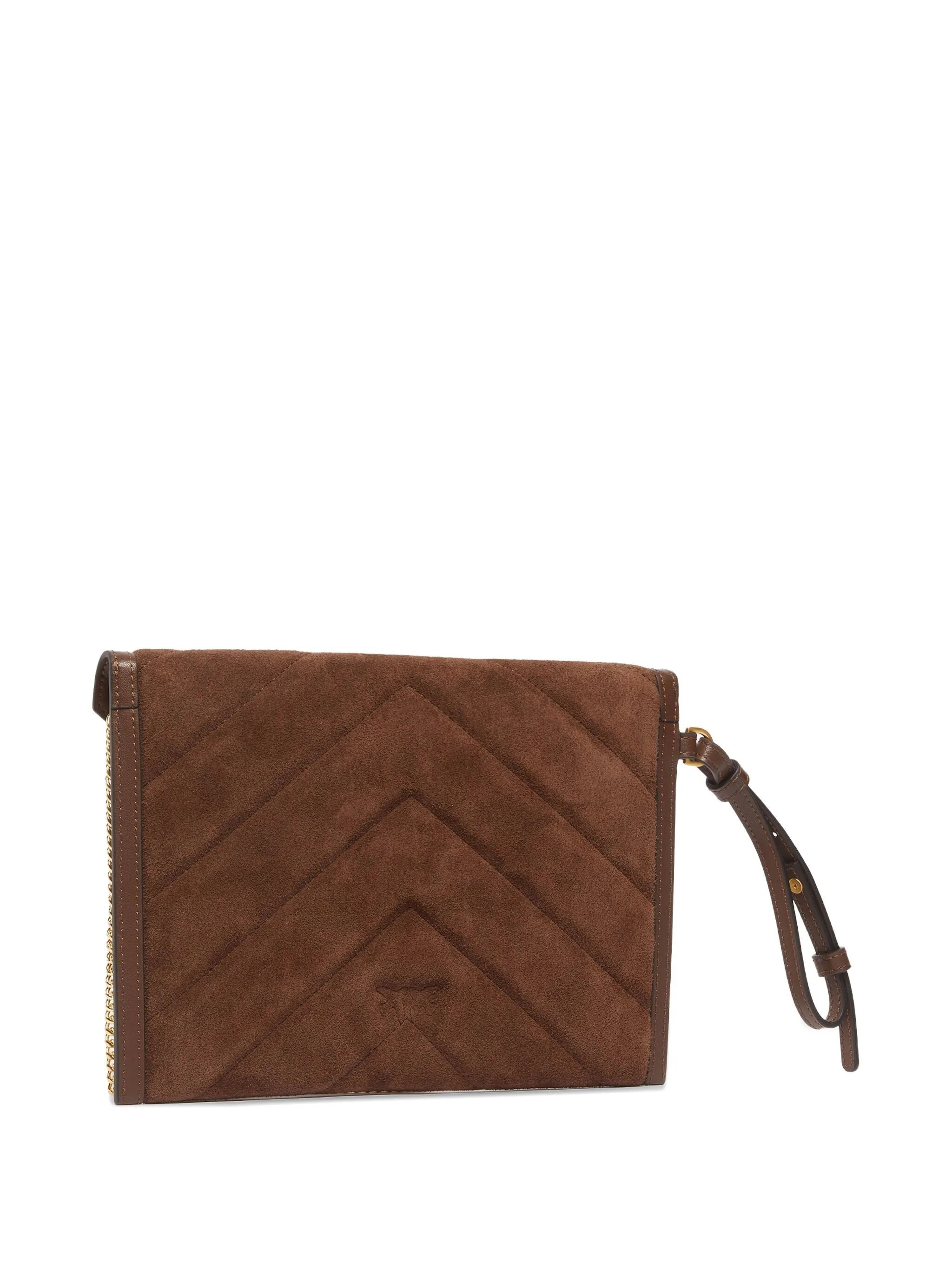 Pinko Quilted Suede Clutch Bag - 3