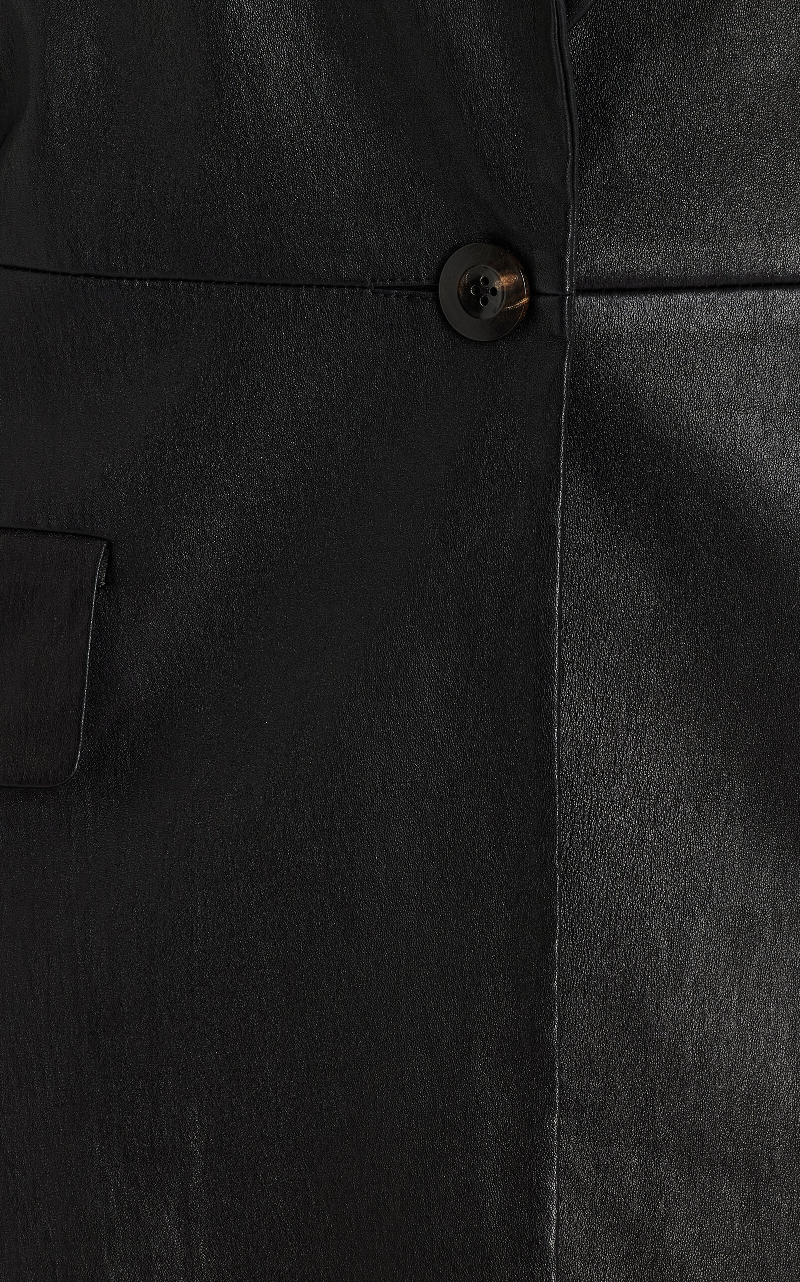 Leather Blazer black - 5