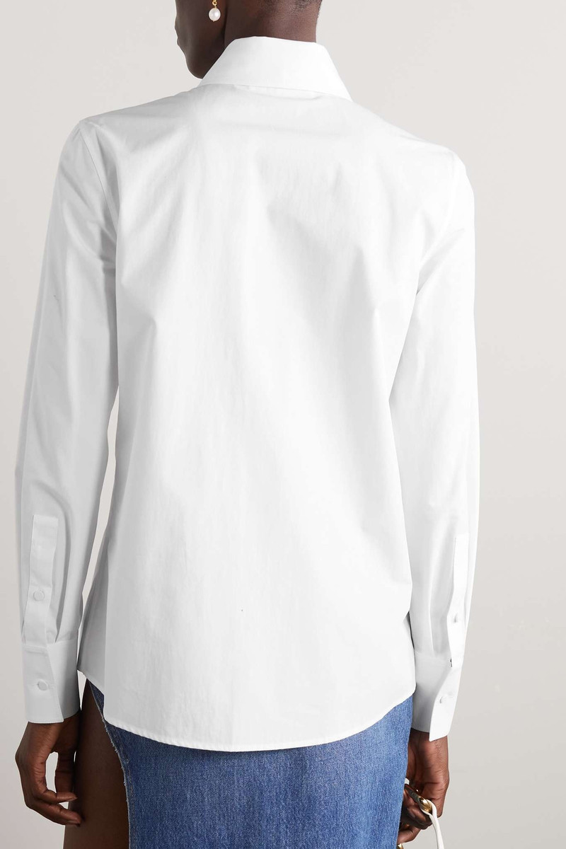 Pussy-bow cotton-poplin shirt 4