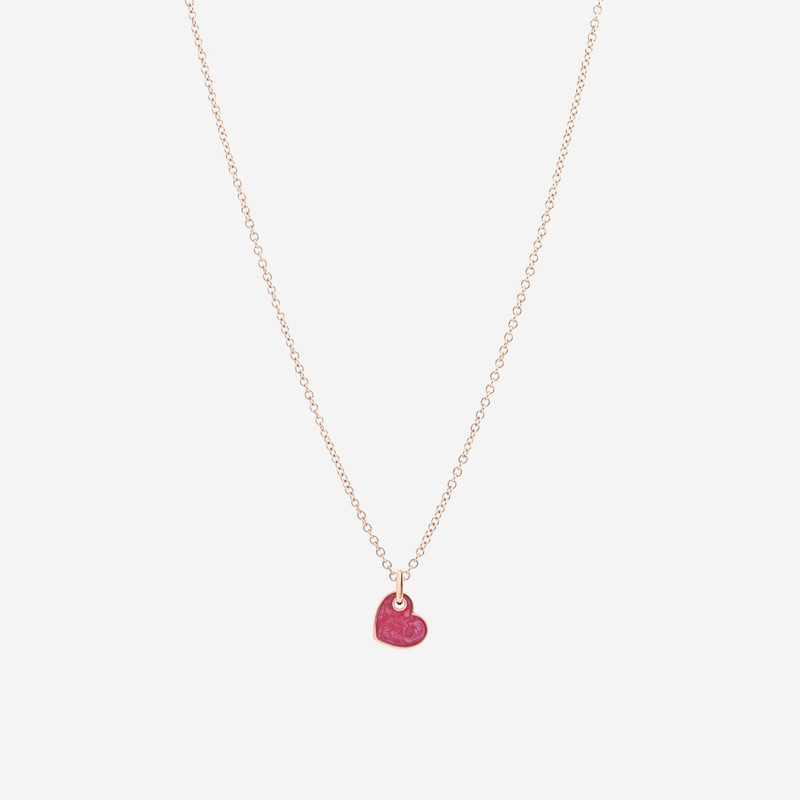 DoDo Rose Gold & Enamel Heart Charm outlook