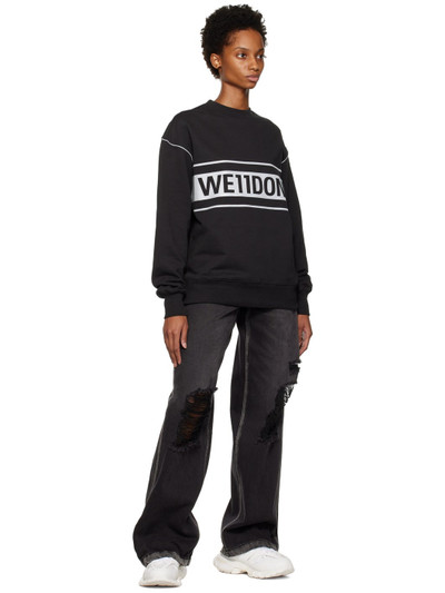 We11done Black Reflective Sweatshirt outlook