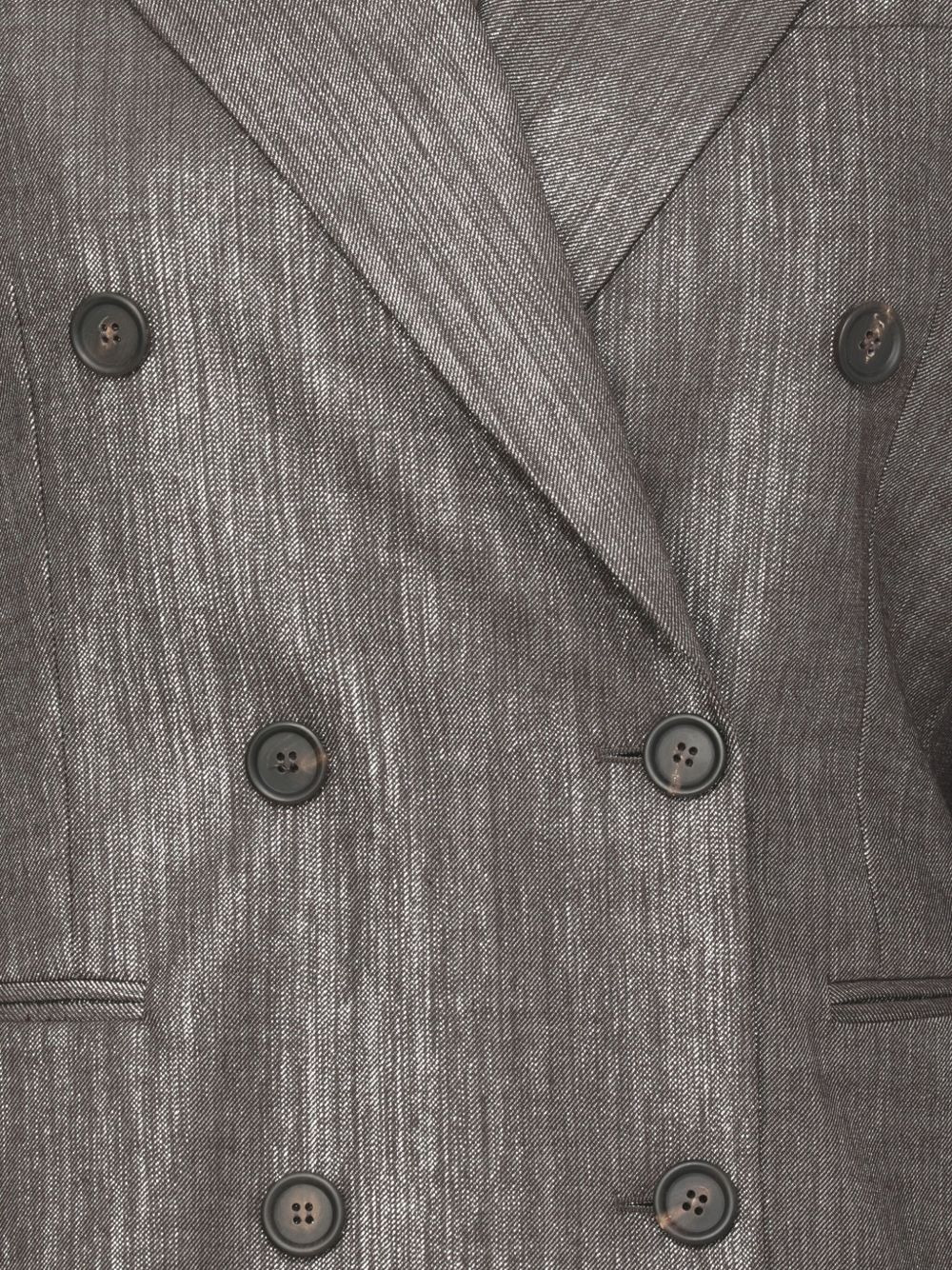 peak-lapel double-breasted blazer - 5