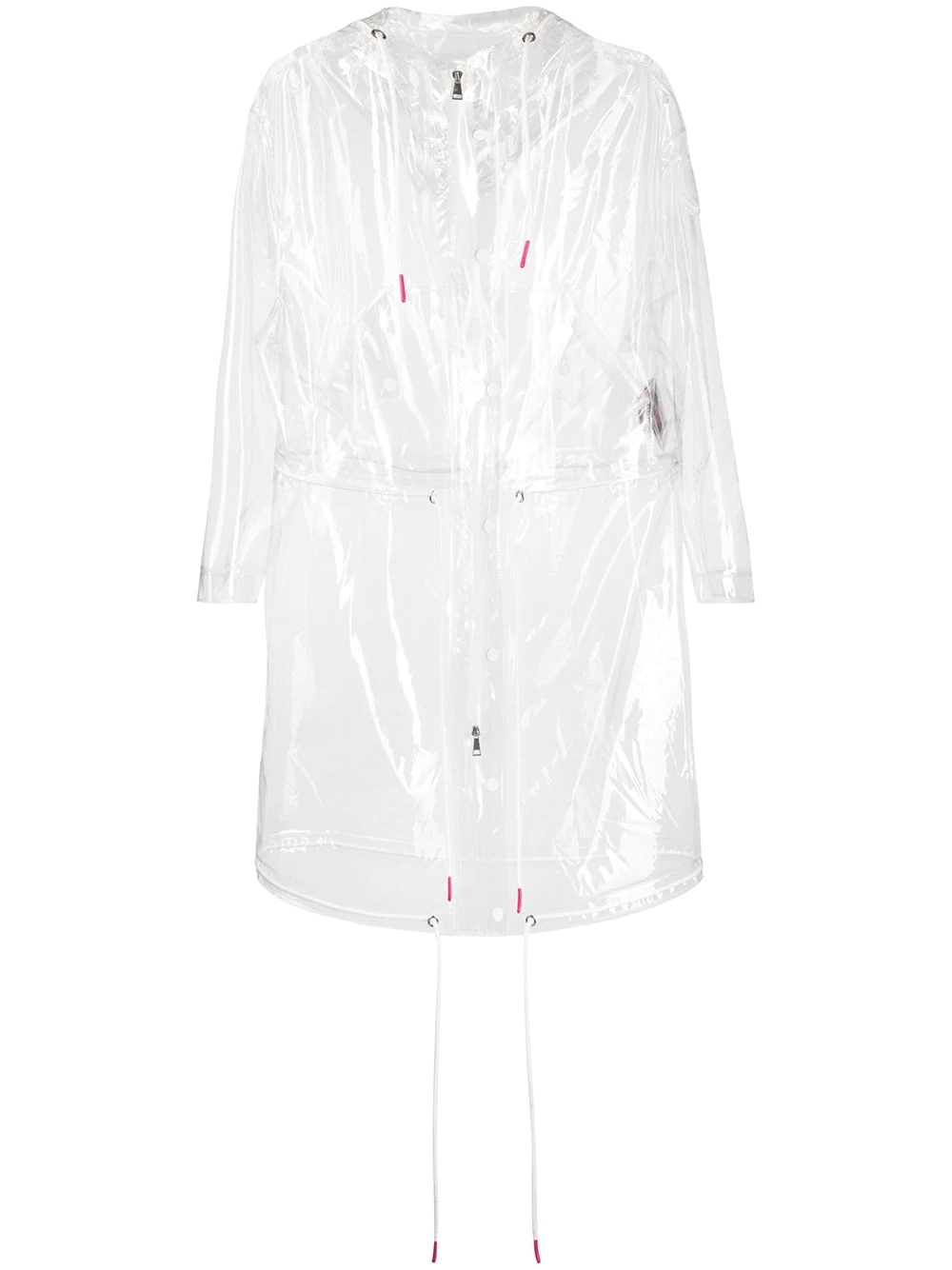 transparent drawstring raincoat - 1