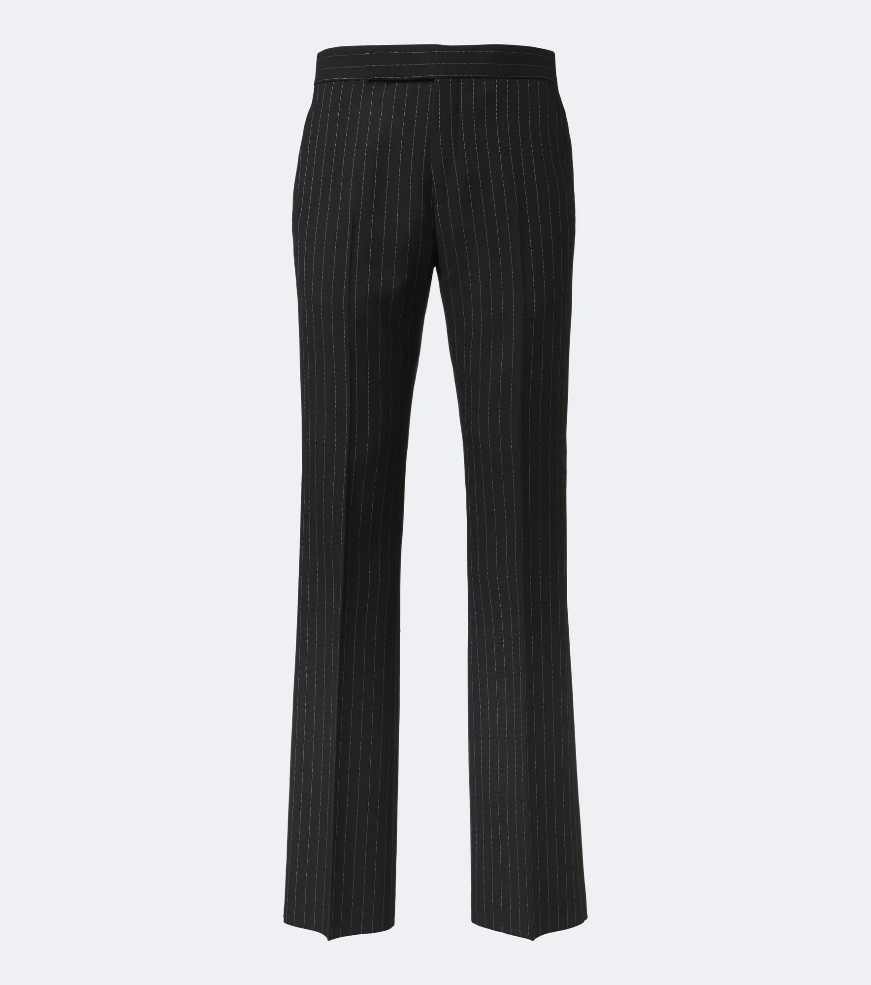 Pinstriped wool straight pants - 1