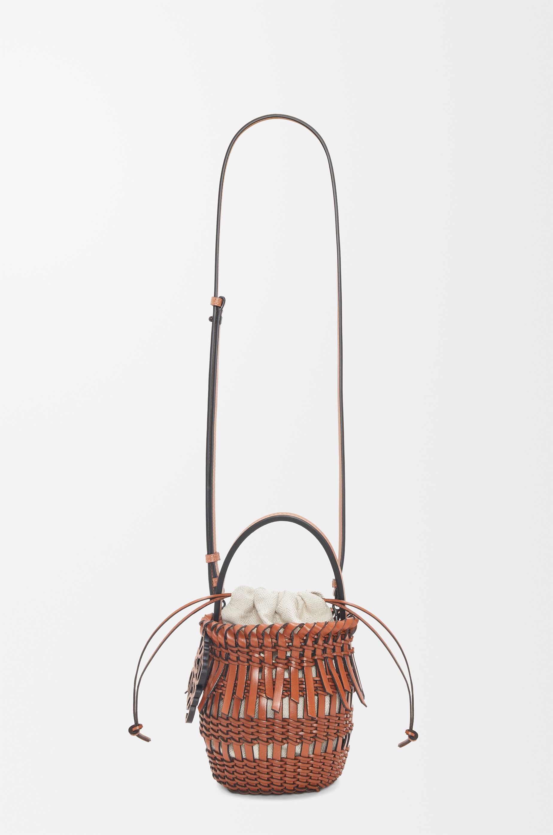 Small Fringe Bucket bag in calfskin - 3