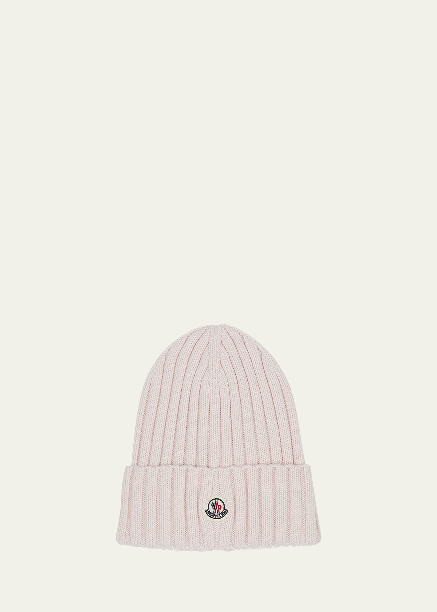Ribbed Wool Beanie w/ Logo - 1