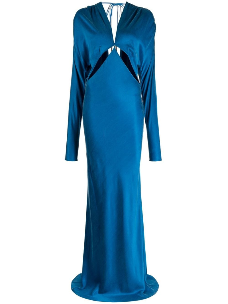 cut out-detail satin maxi dress 1