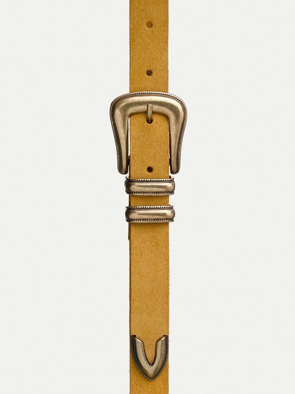Western Suede Belt Lion - 2