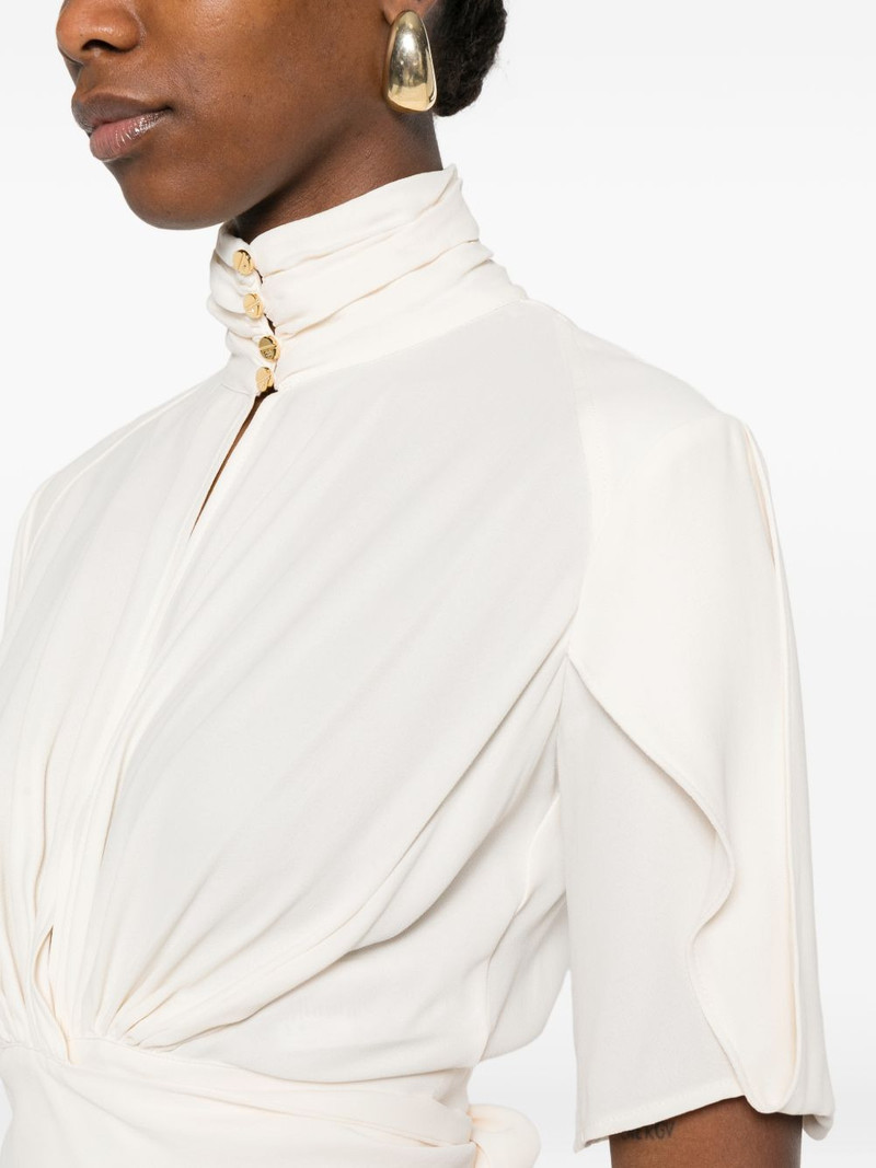 tie-waist short-sleeve blouse 5