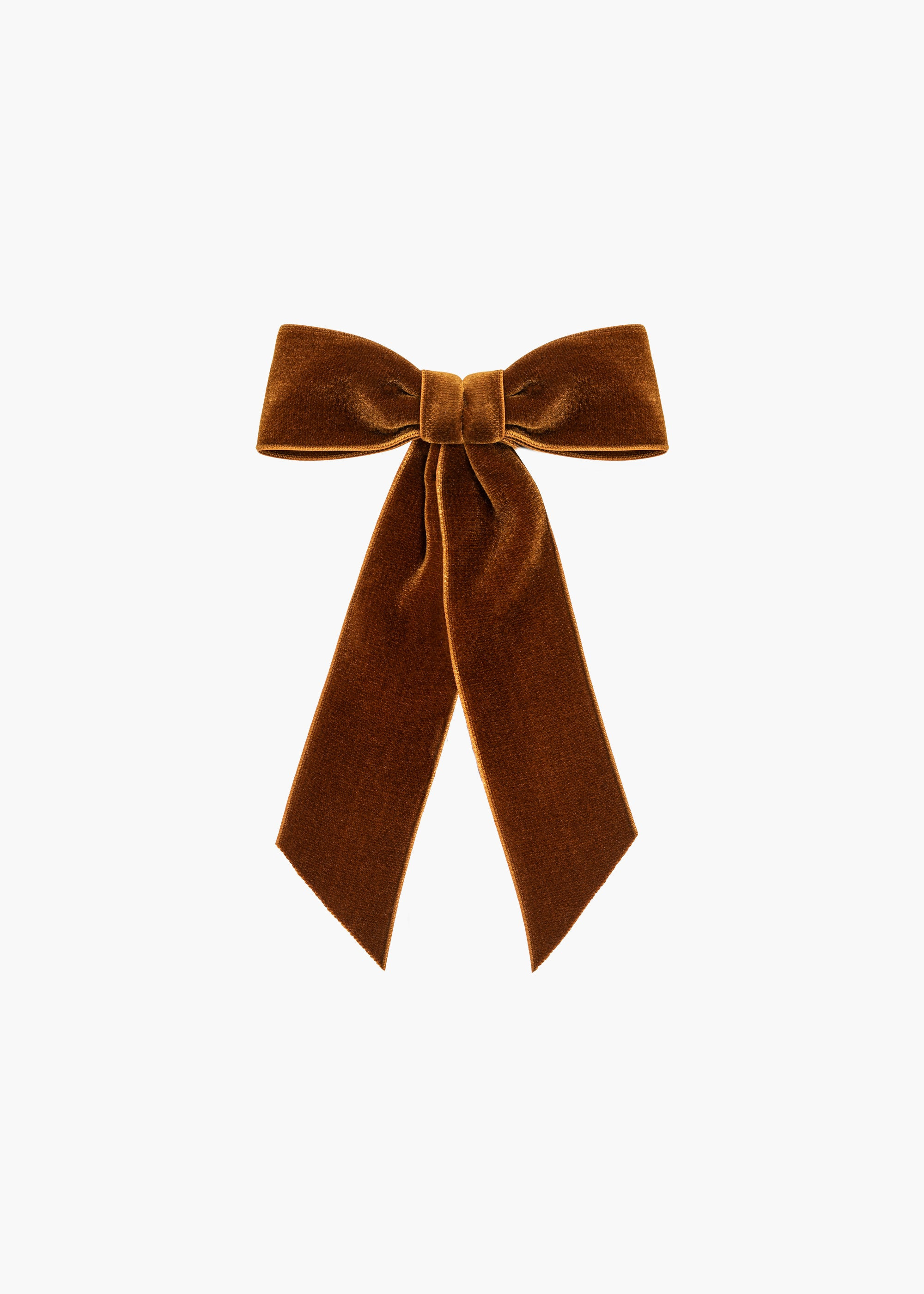 Wide Velvet Bow Barrette - 1