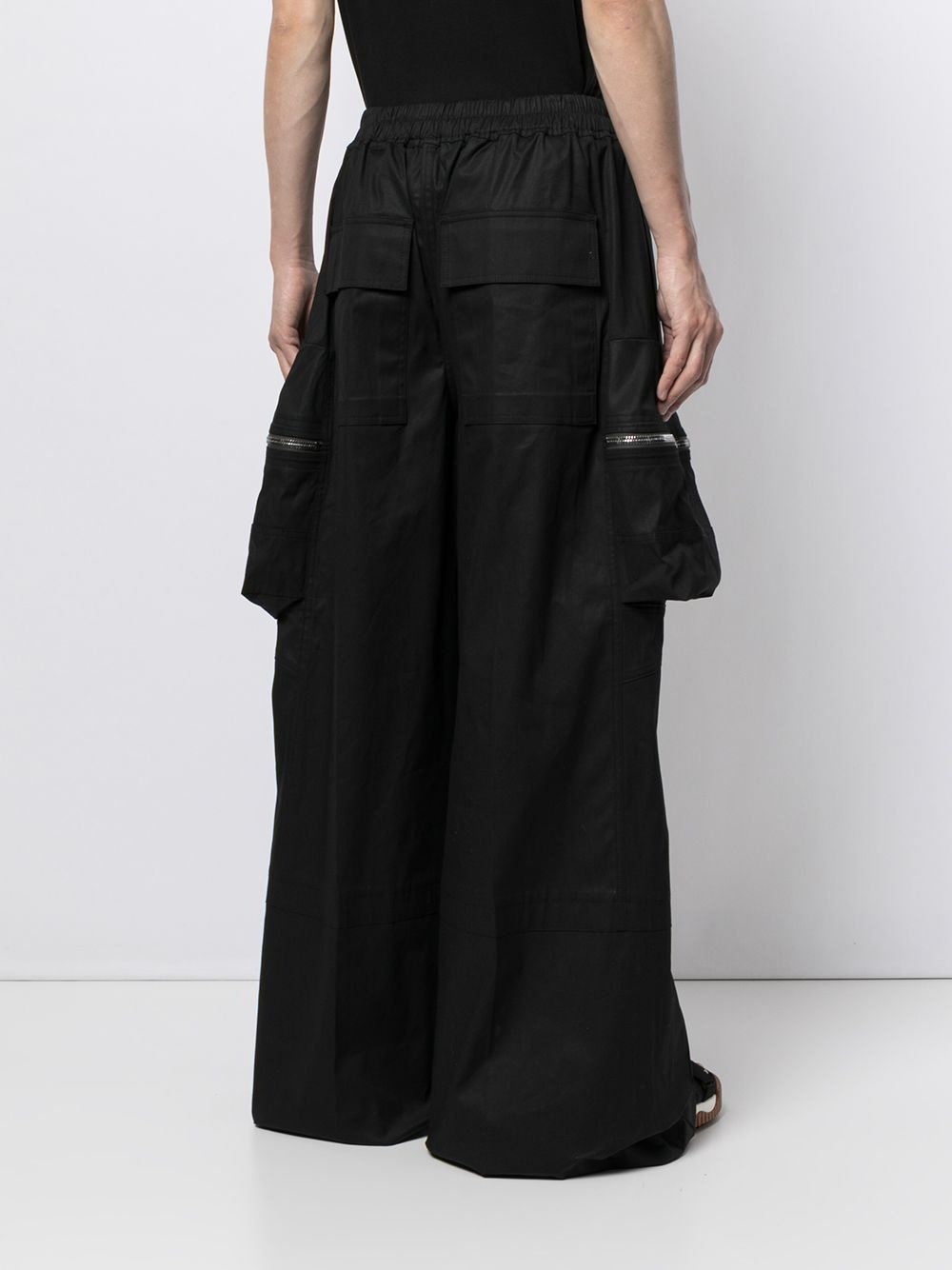 draped drawstring trousers - 4