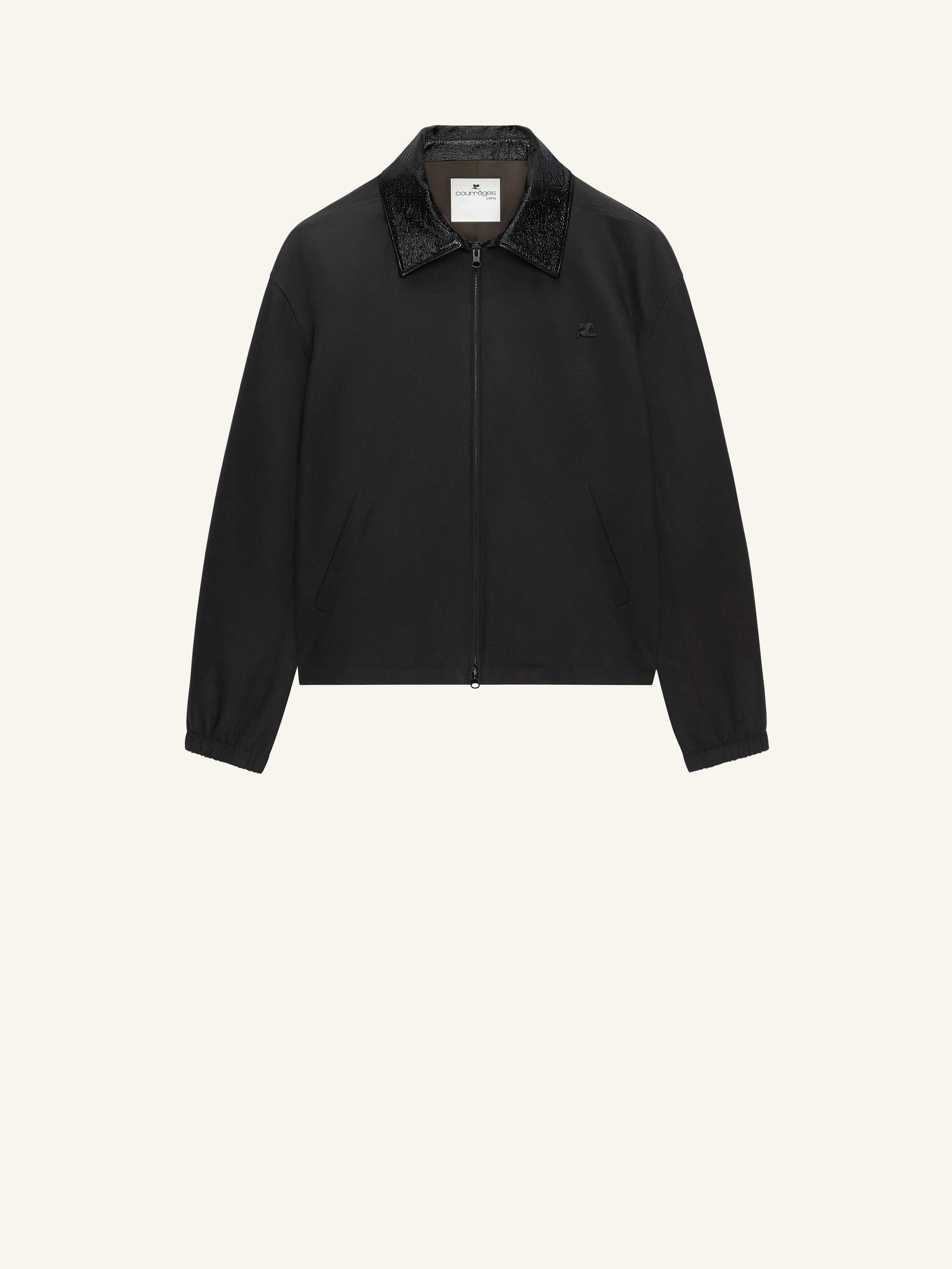 VINYL COLLAR BOMBER JACKET - 1
