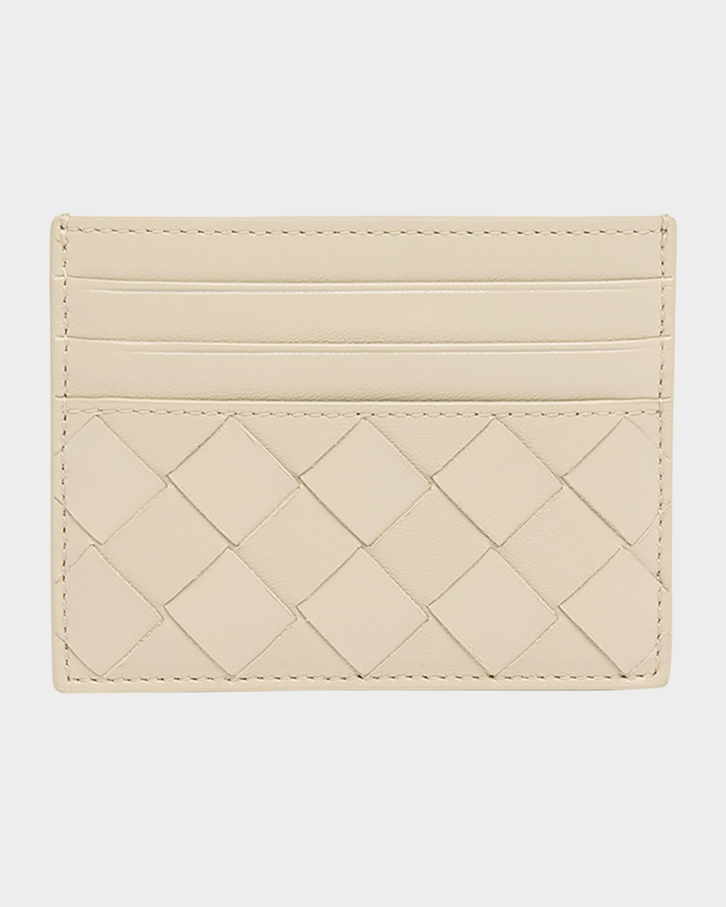 Intrecciato Leather Card Holder - 1