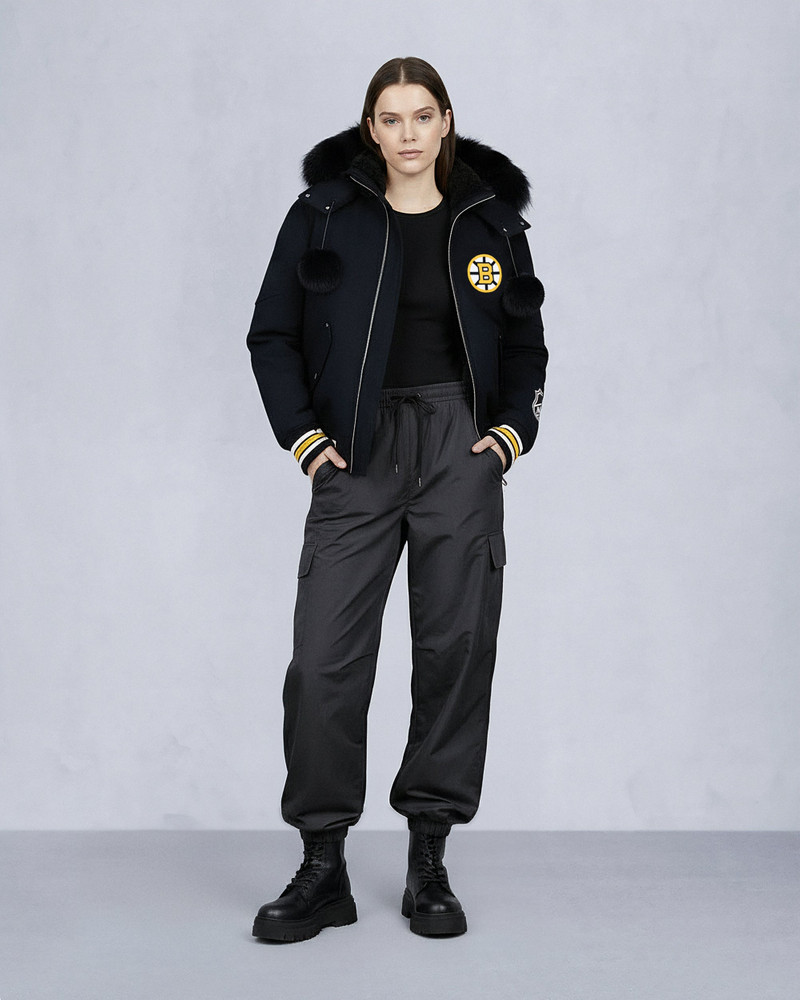 MOOSE KNUCKLES NHL X MOOSE KNUCKLES BRUINS BOMBER JACKET outlook