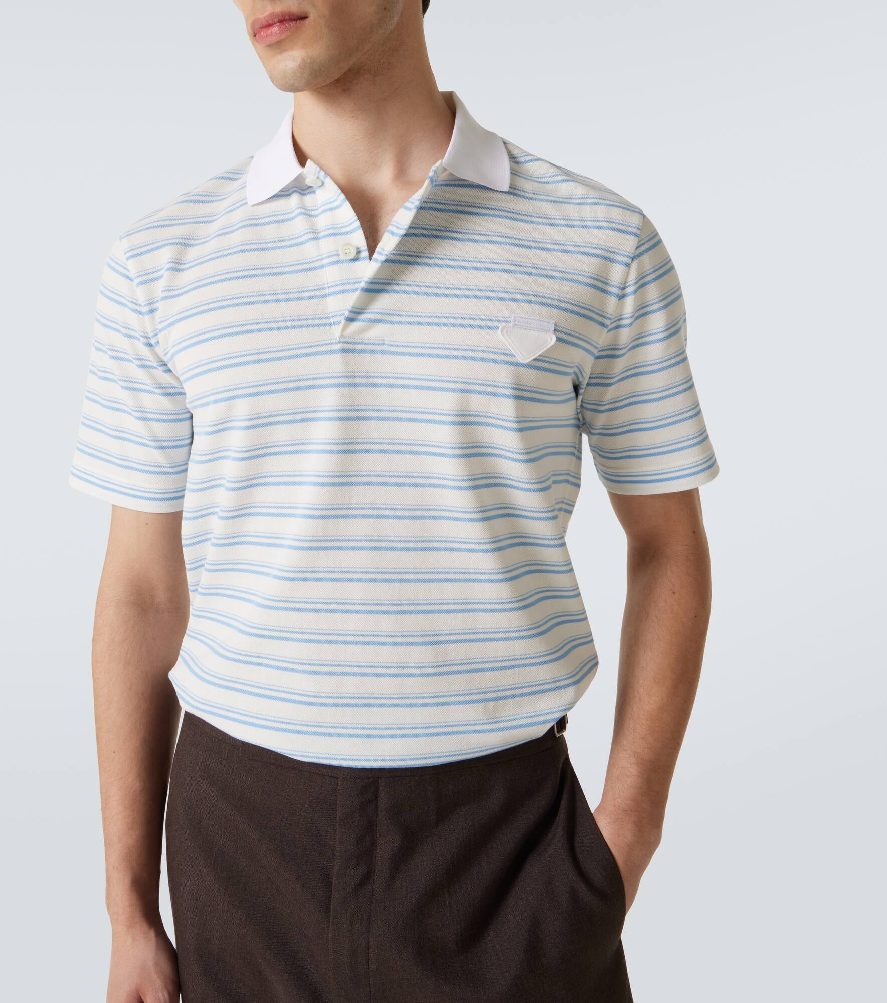 Striped cotton polo shirt - 5