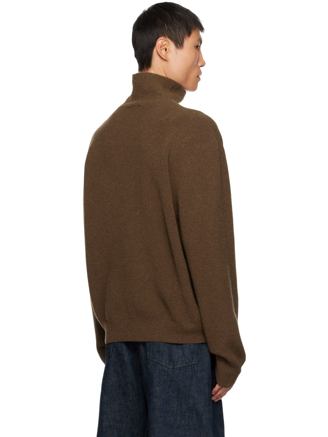 Brown Relaxed Turtleneck - 3