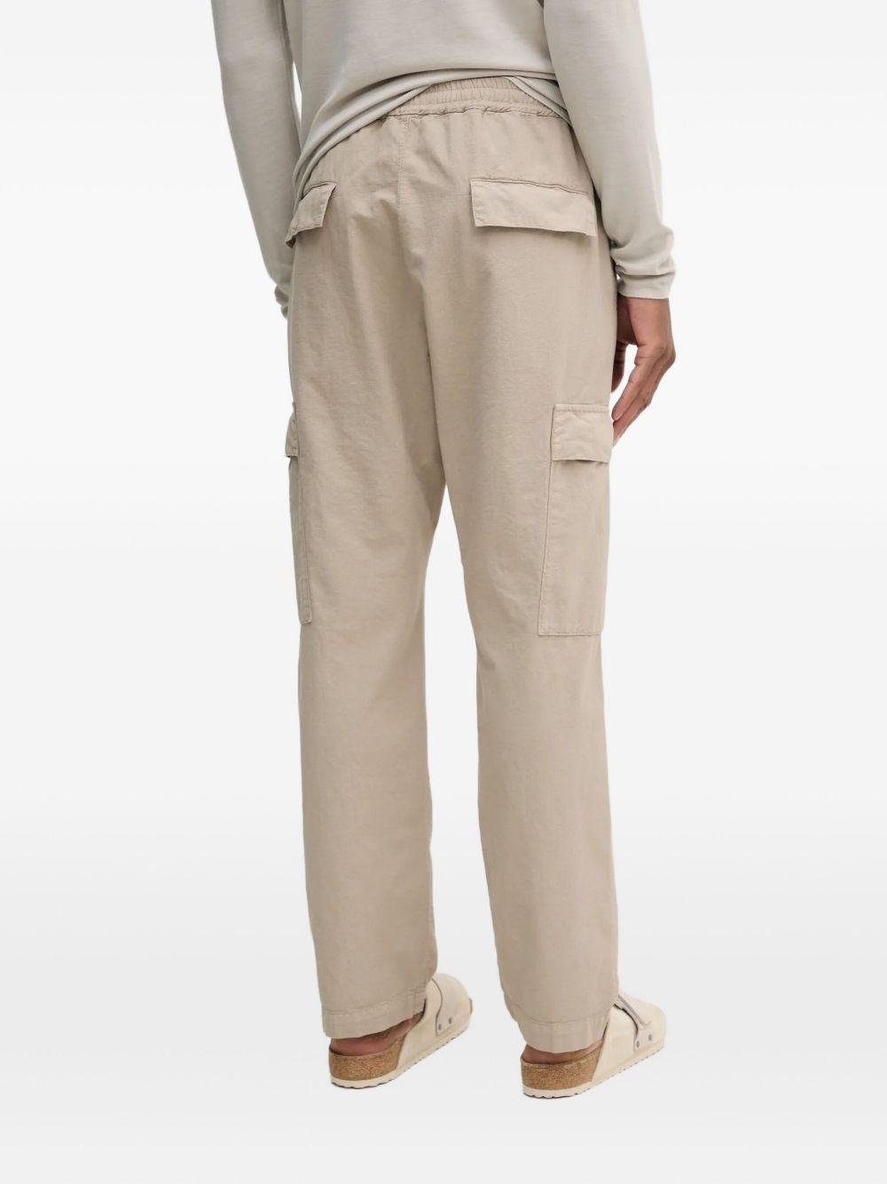 elastic-waist cargo trousers - 3