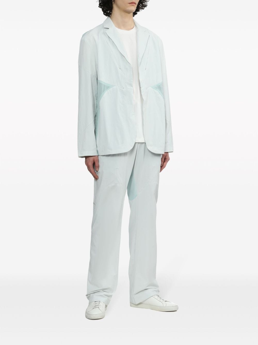semi-sheer notch-lapels jacket - 2