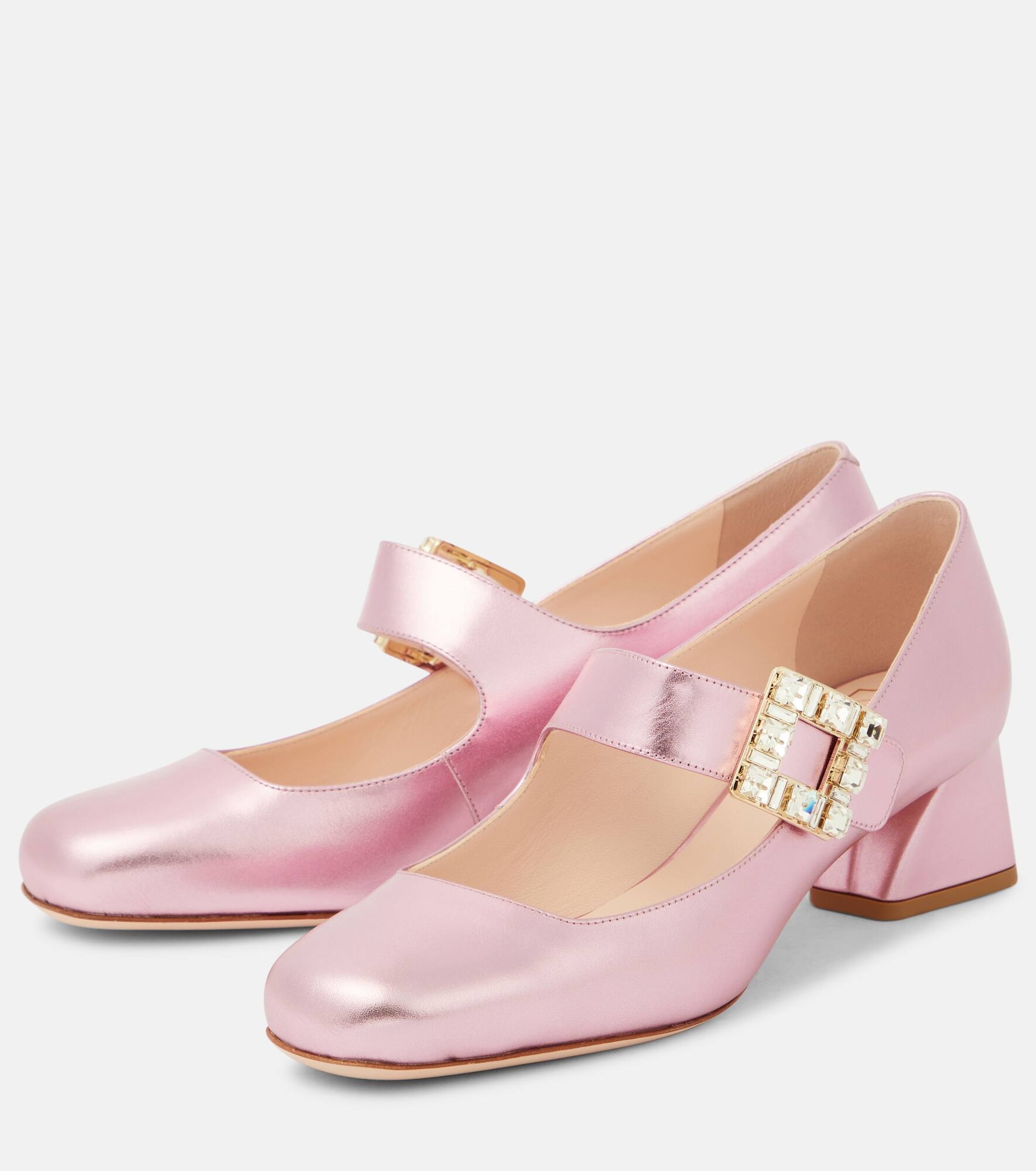Très Vivier metallic leather Mary Jane pumps - 5
