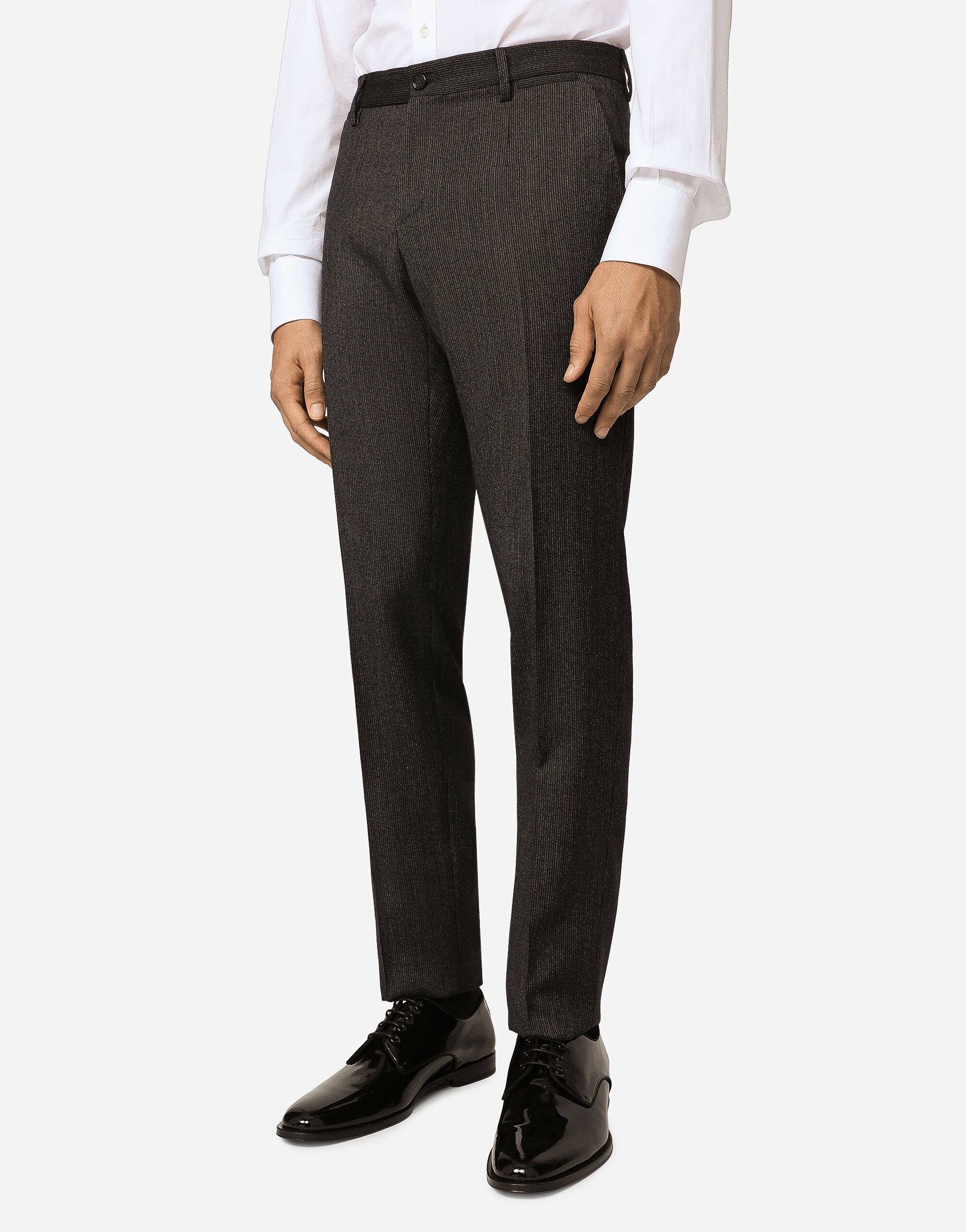 Single-breasted pinstripe wool Martini-fit suit - 6