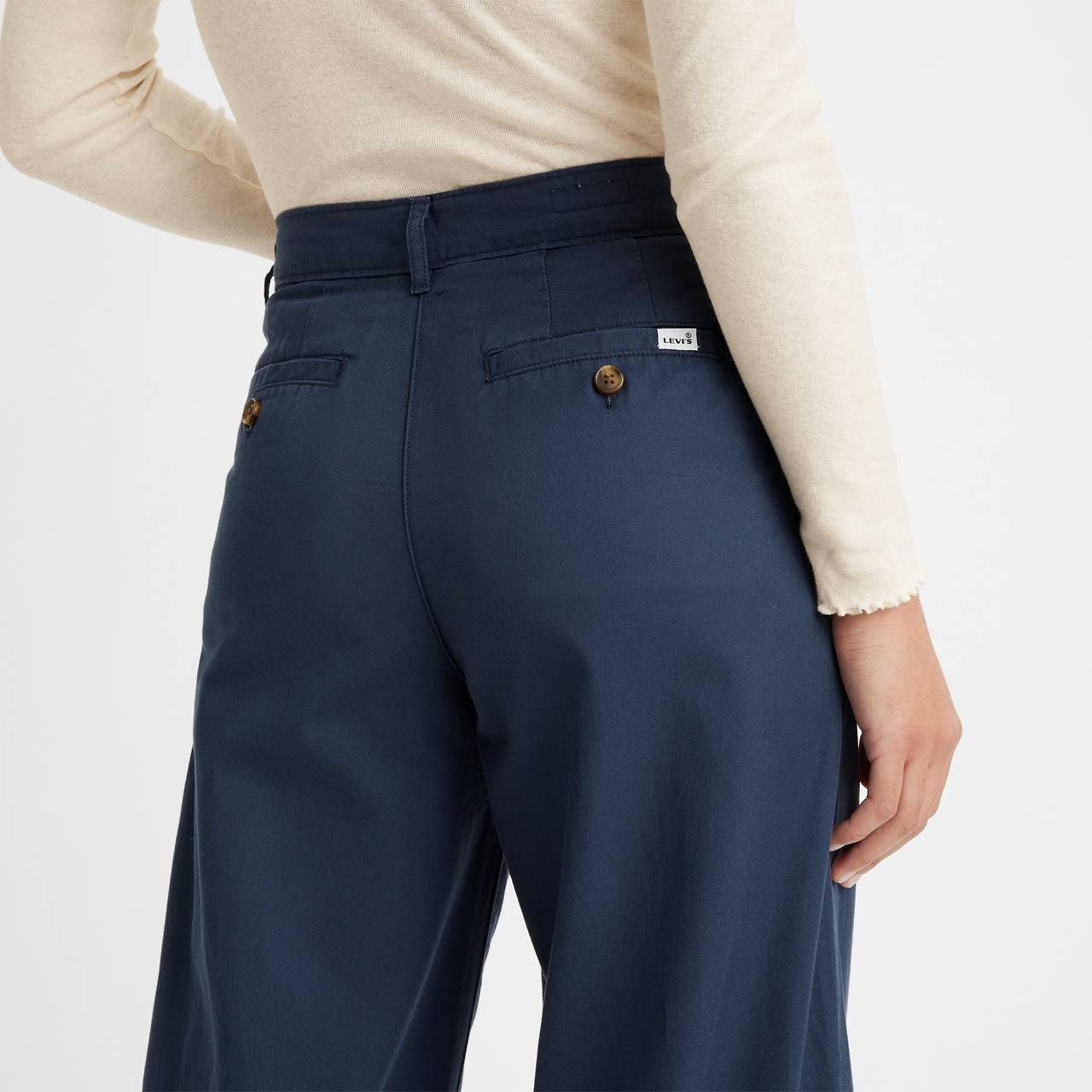HIGH RISE PLEATED BAGGY TROUSER PANTS - 6