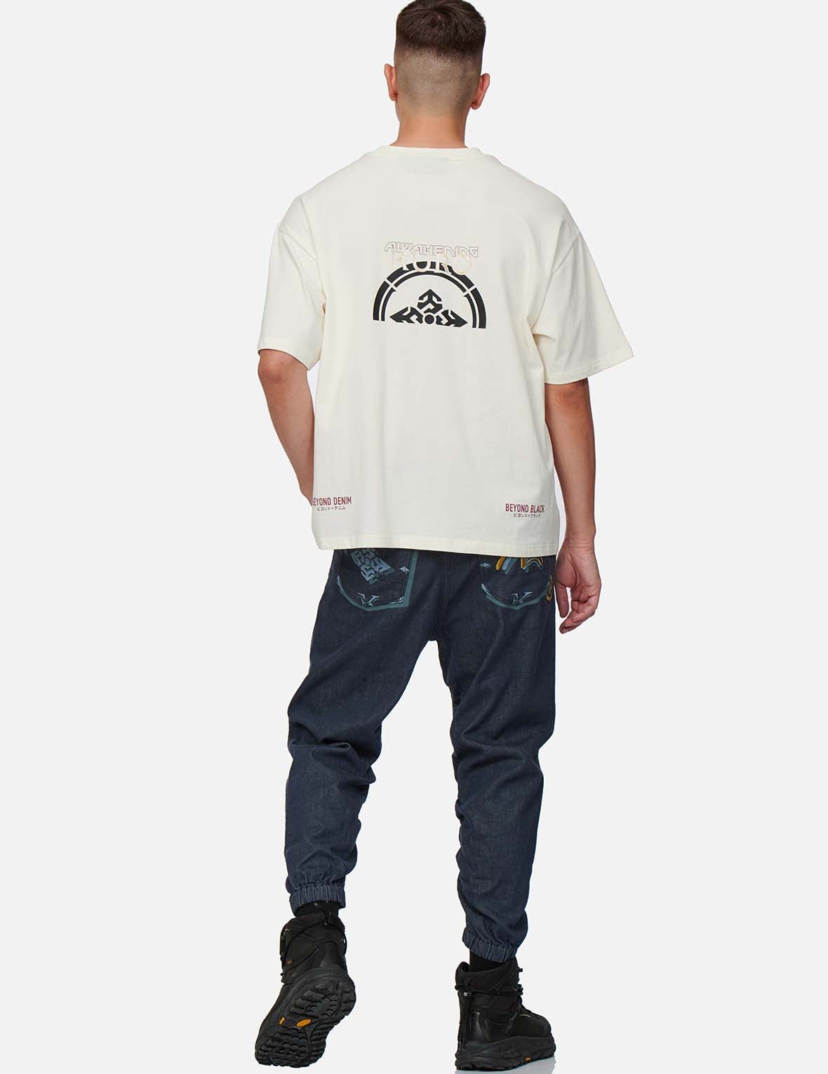 Monogram Discharge Print 3D Jogger Jeans - 3