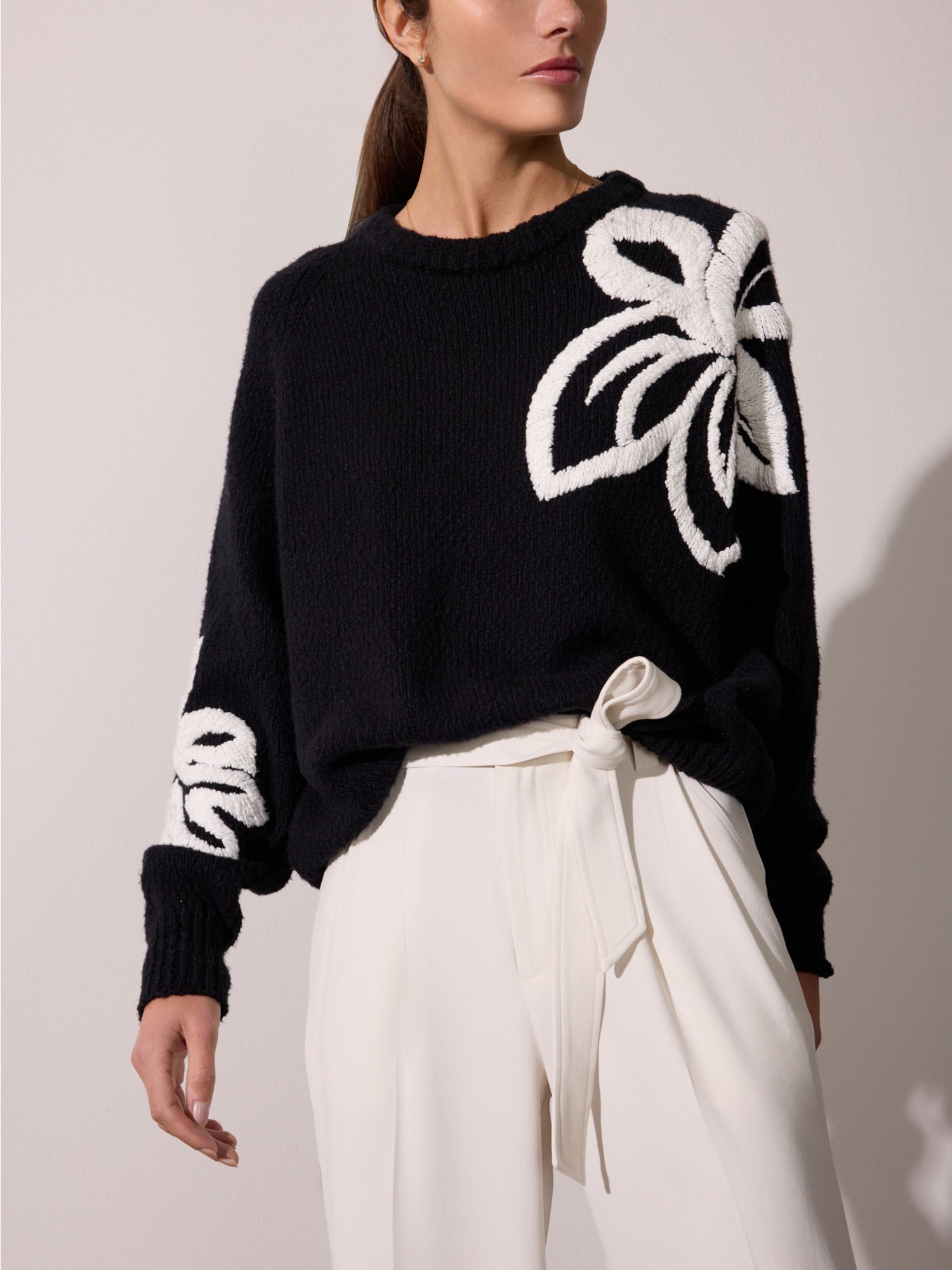 The Hibiscus Embroidered Sweater - 1