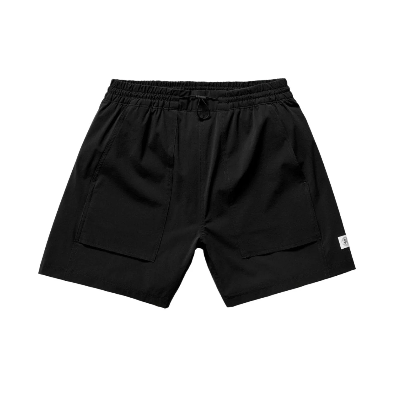 Stretch Nylon Utility Swim Short 6" Black - 1
