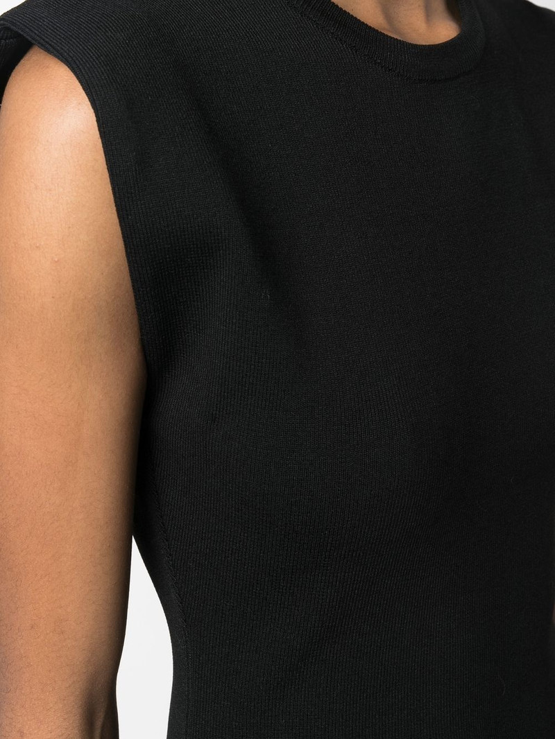 fine-ribbed sleeveless mini dress 5