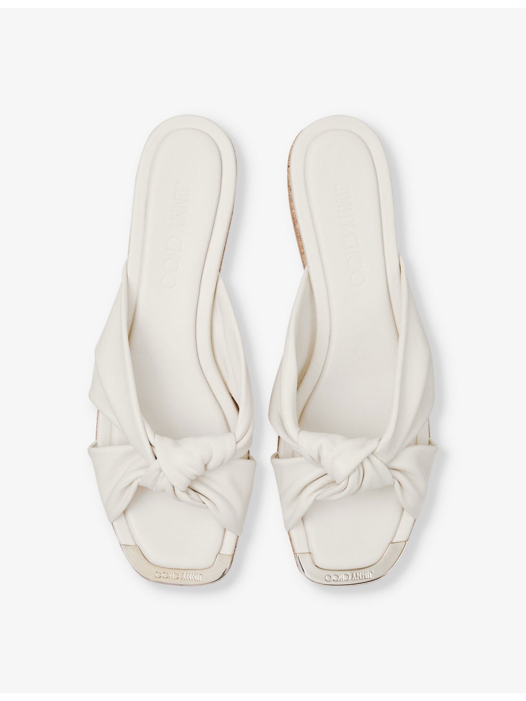 Avenue Knot-Embellished Leather Wedge Sandals - 2