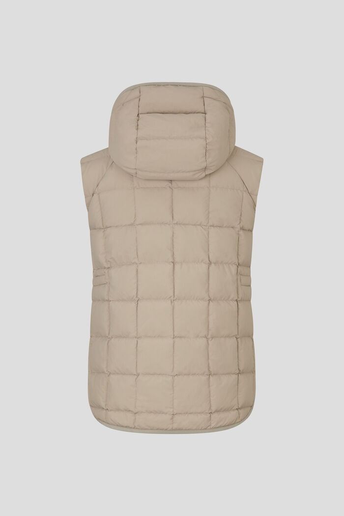 Lene Lightweight down waistcoat in Beige - 8