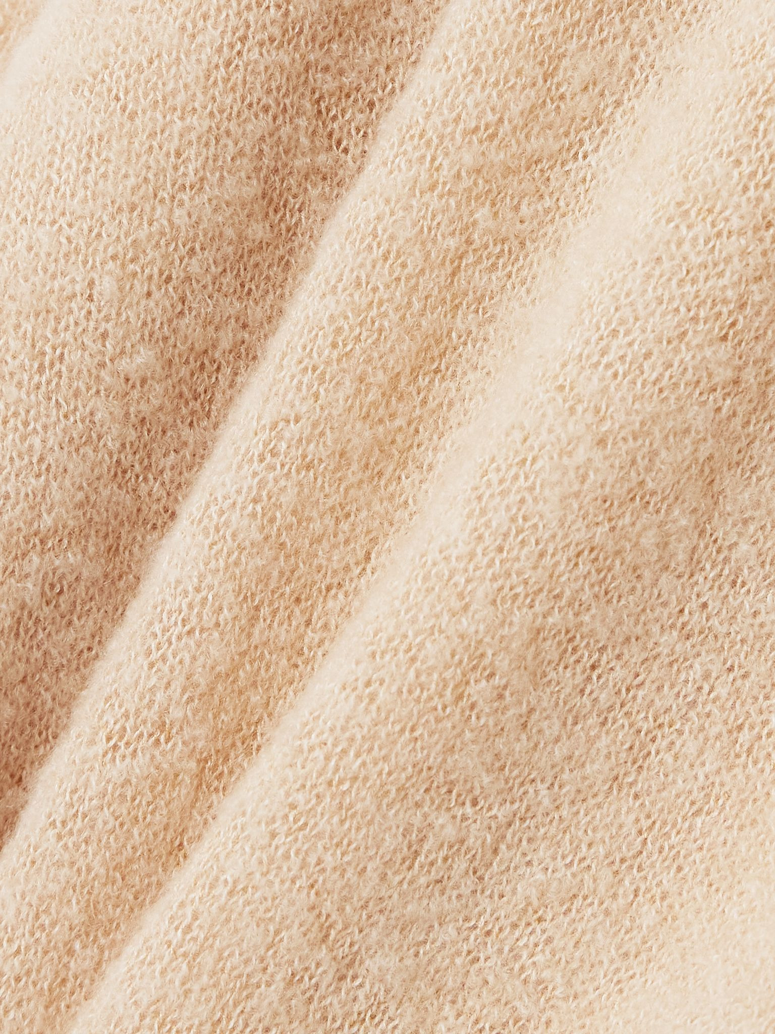Cashmere and silk-blend bouclé turtleneck sweater Beige - 5