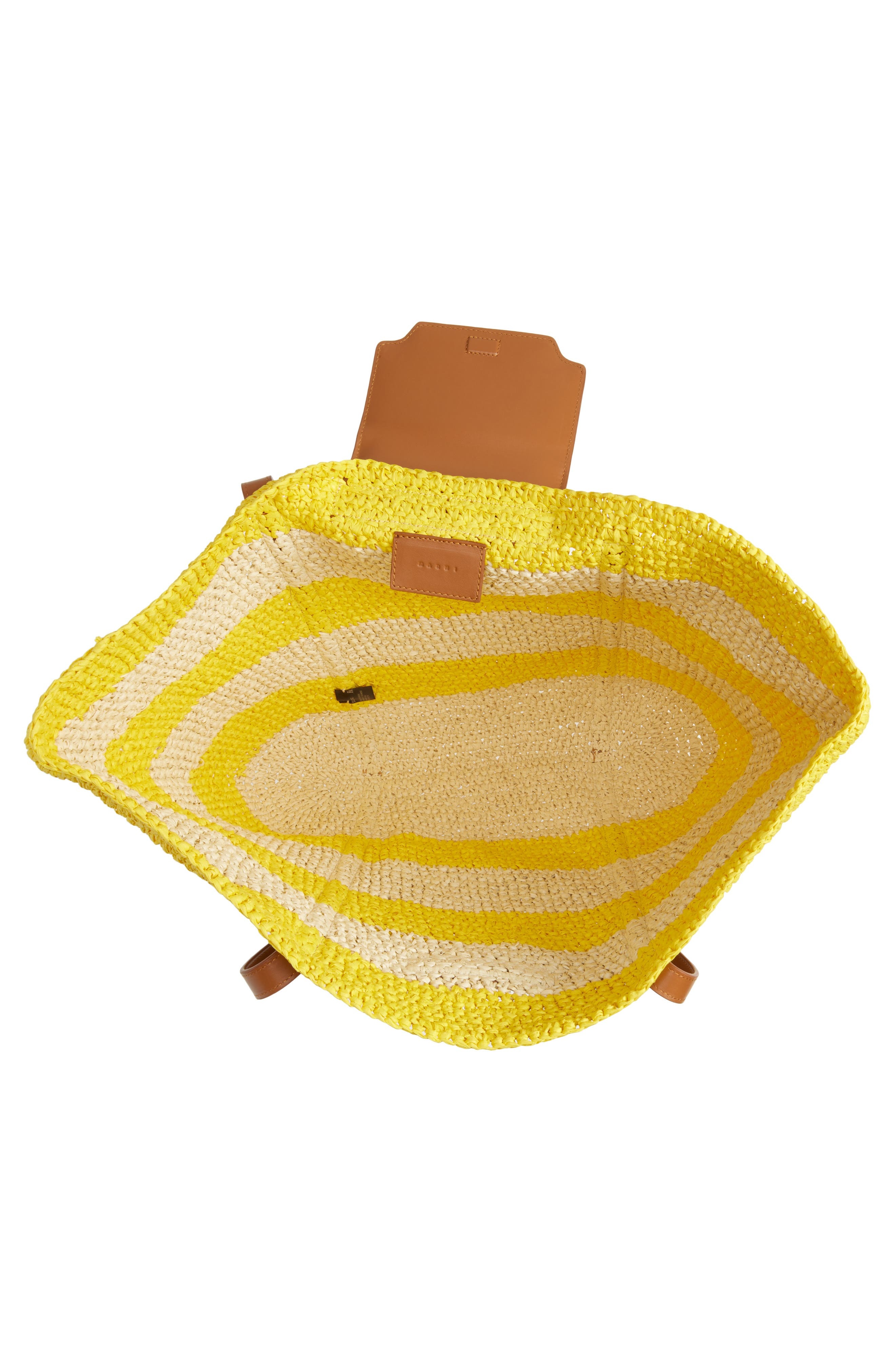 Marni Medium Trunkaroo Stripe Woven Tote in Yellow at Nordstrom - 5