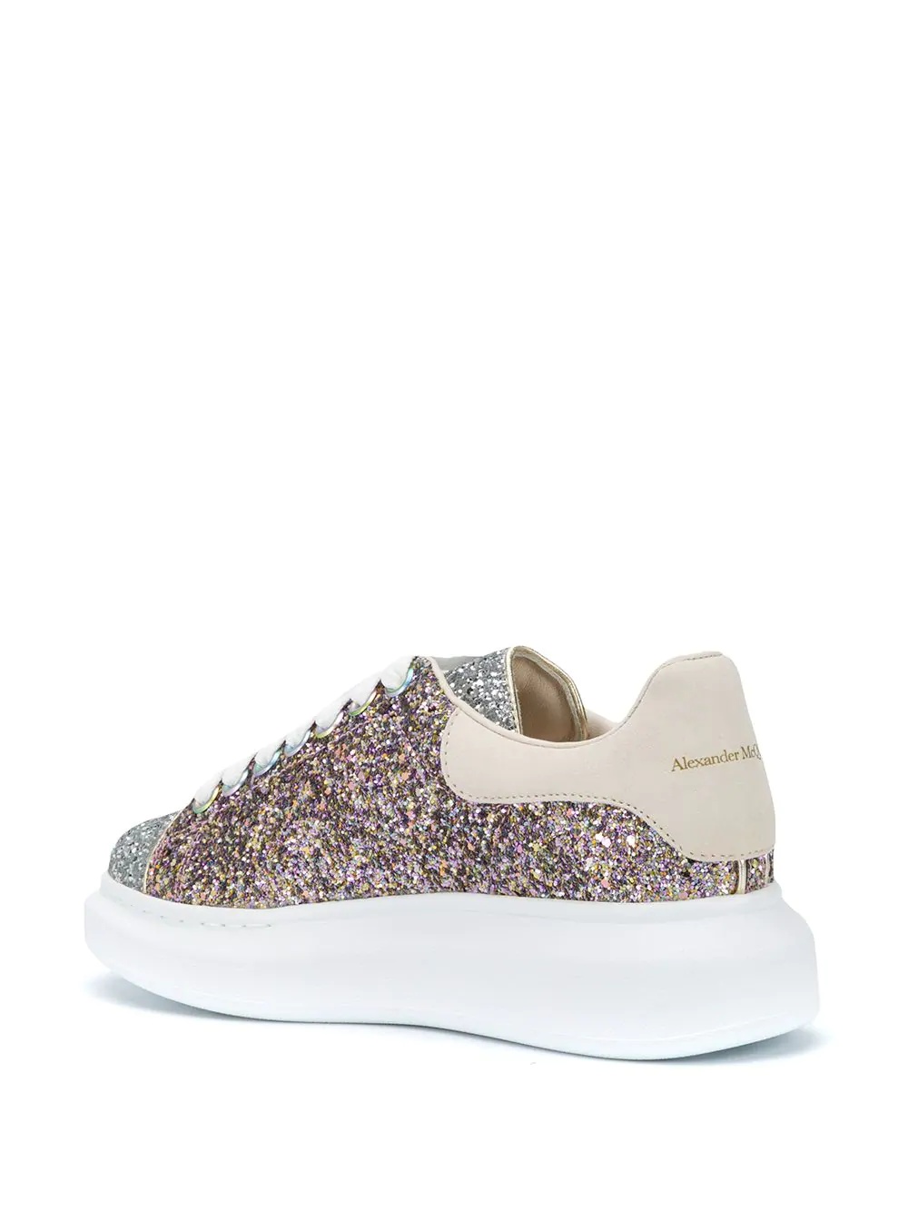 oversized metallic glittered sneakers - 3