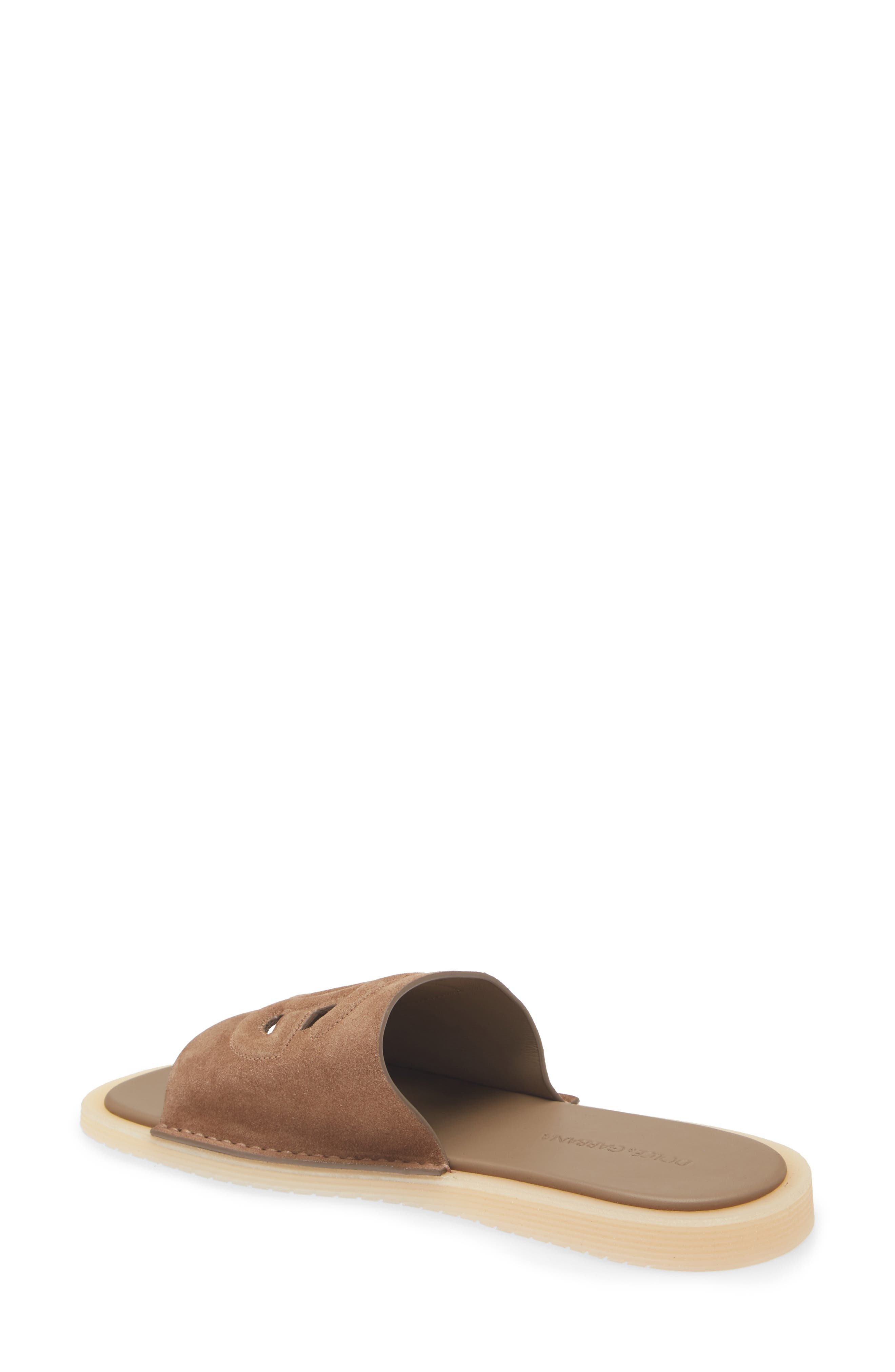 Dolce&Gabbana Crosta Slide Sandal in 80024-Nocciola at Nordstrom - 2