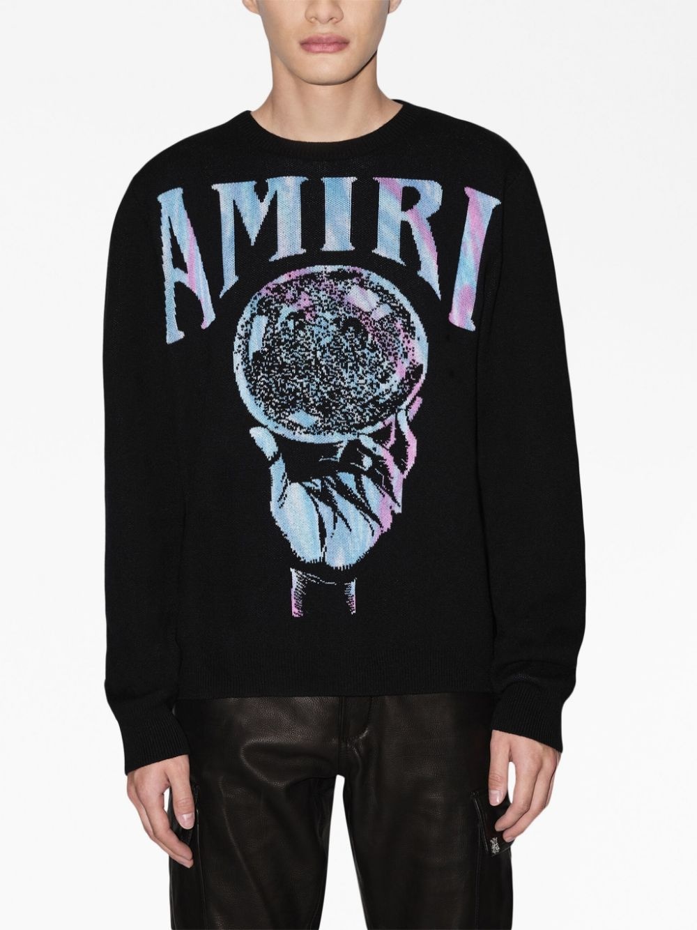 crystal ball print long-sleeve sweatshirt - 2