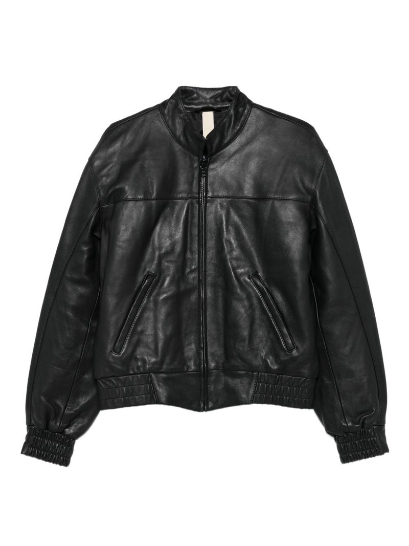 zip-front elasticated-cuff jacket 1