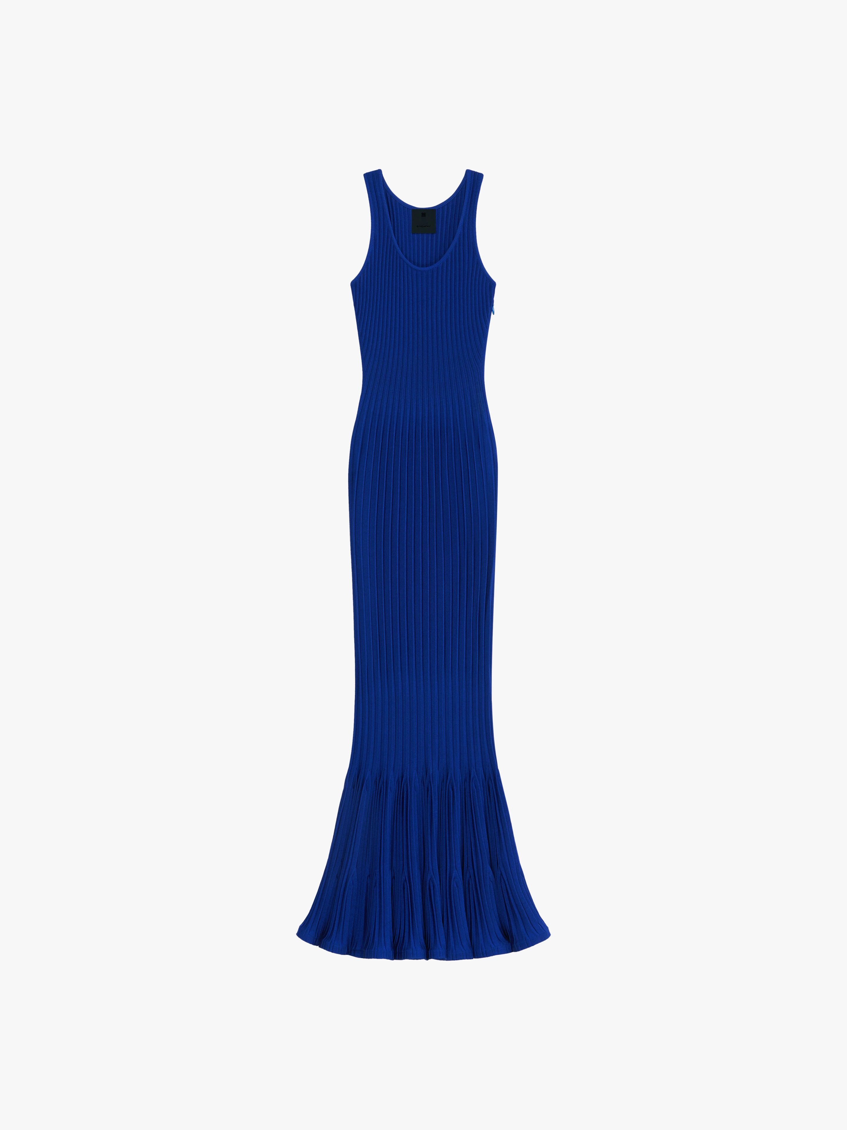 DRESS IN VISCOSE KNIT WITH FLOUNCE - 1