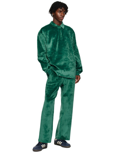 adidas Originals Green Placket Long Sleeve Polo outlook