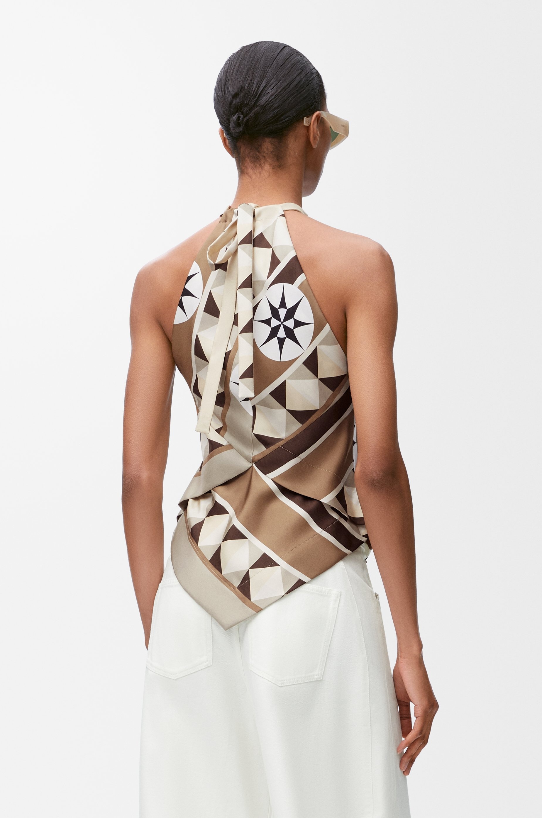 Halterneck top in silk - 4