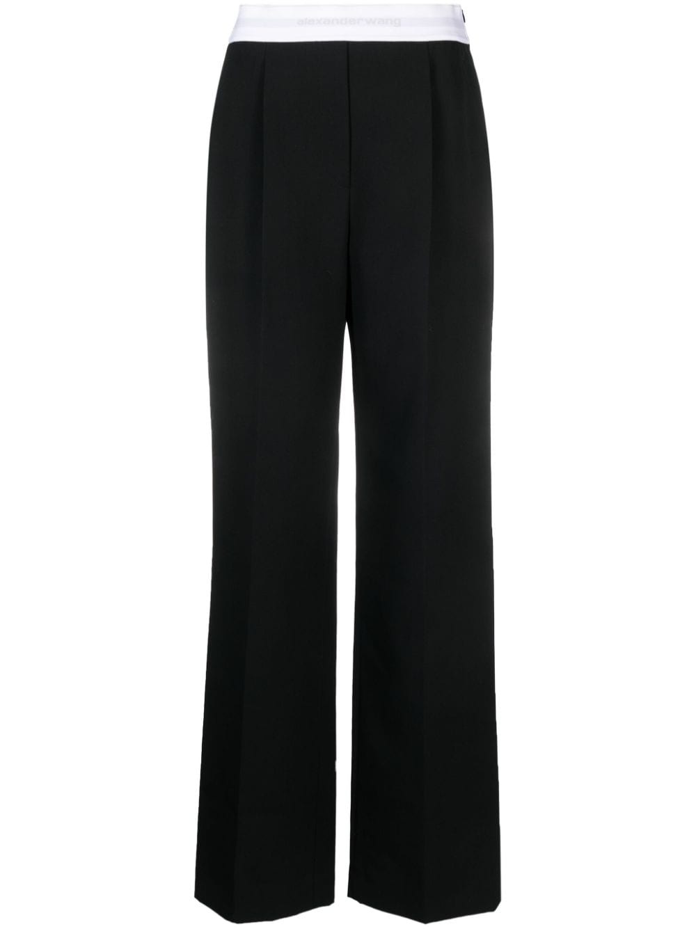 logo-waistband straight-leg trousers - 1