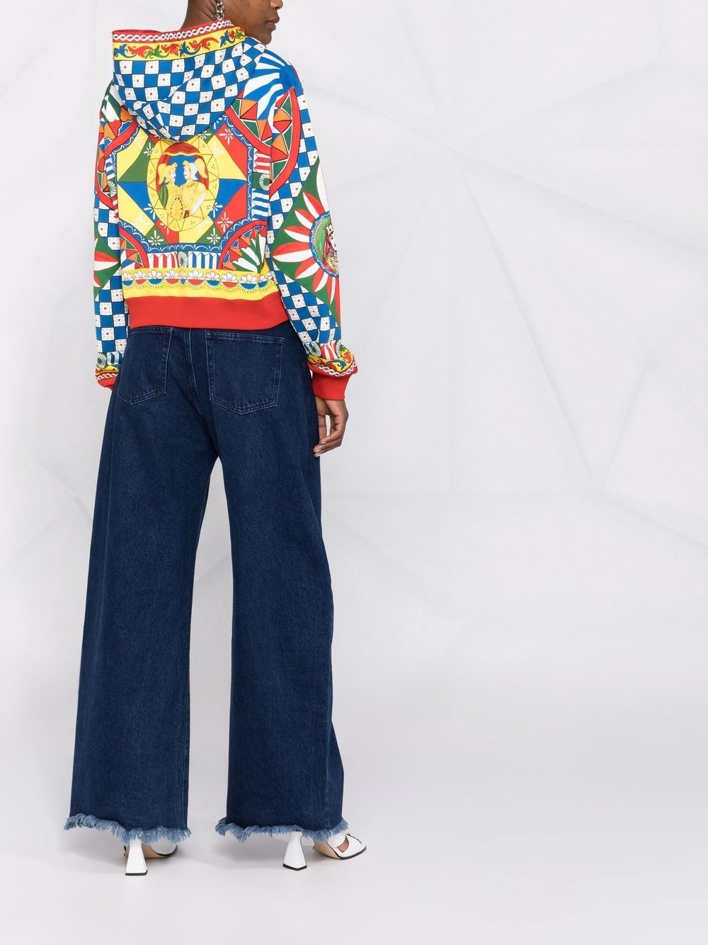 Carretto-print hoodie - 6