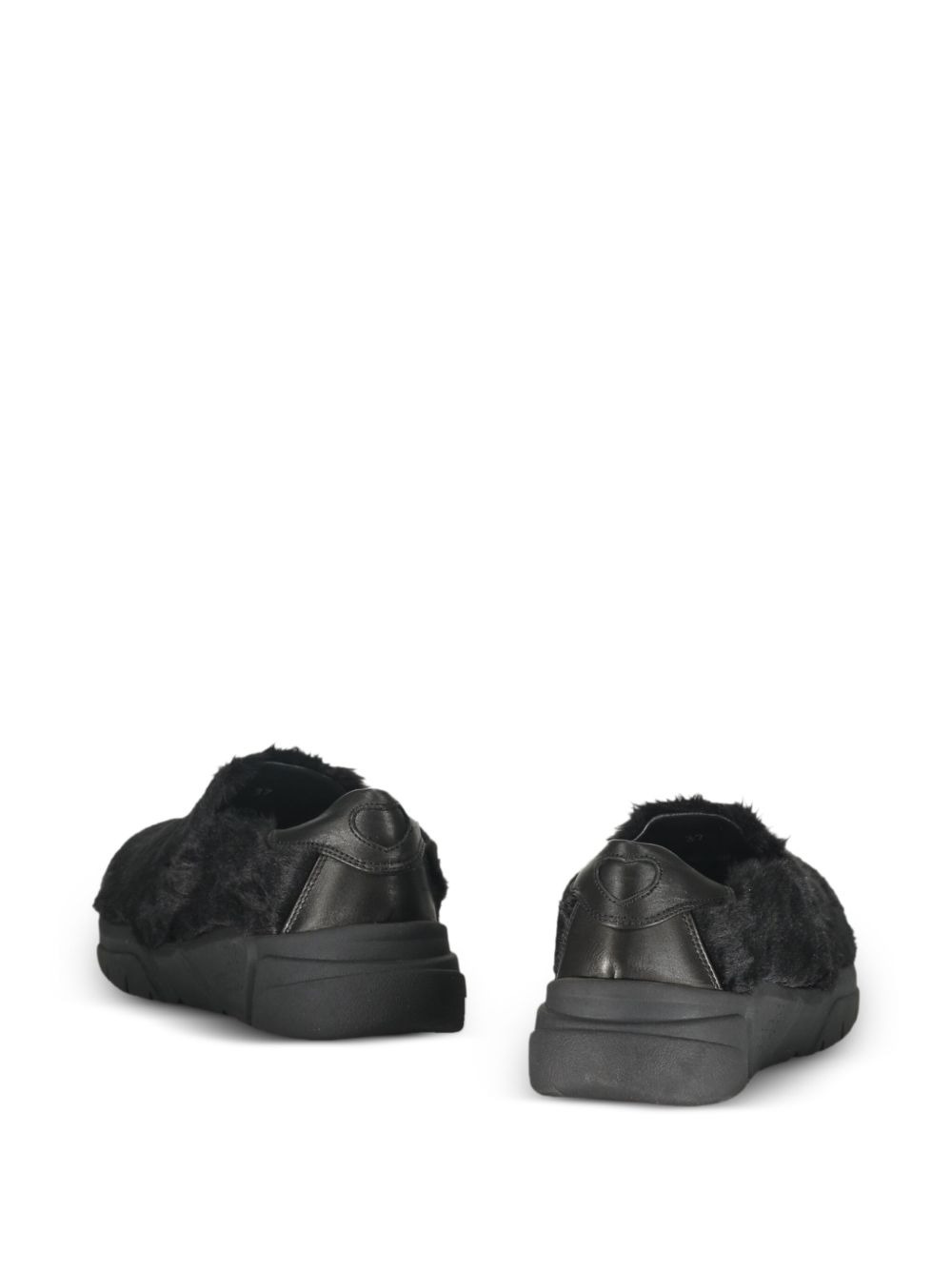 faux-fur sneakers - 3