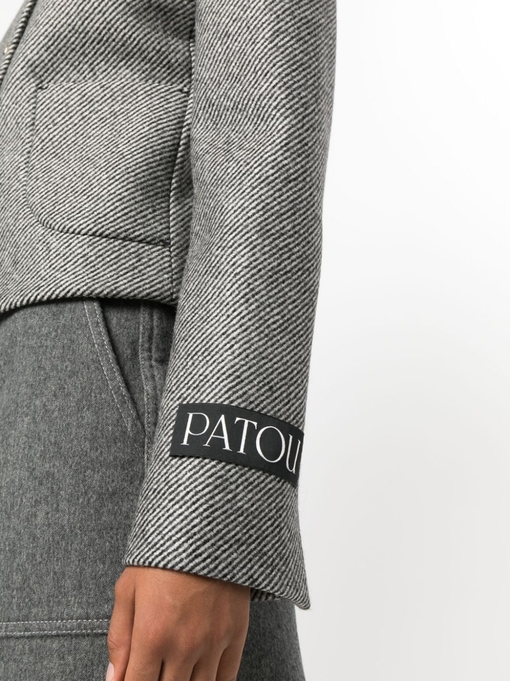 textured virgin-wool short jacket - 5