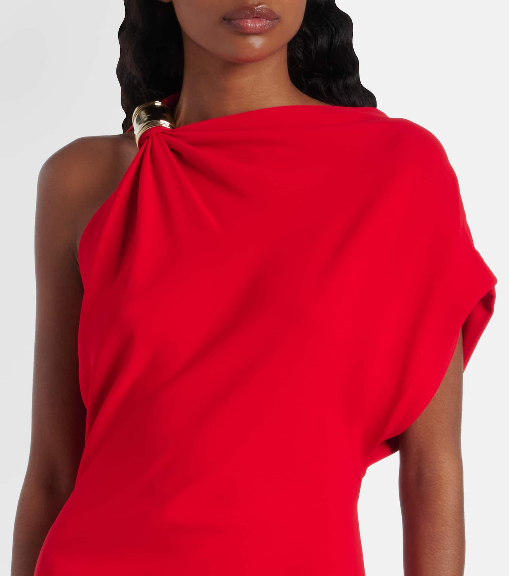 Rue asymmetric crêpe maxi dress - 4